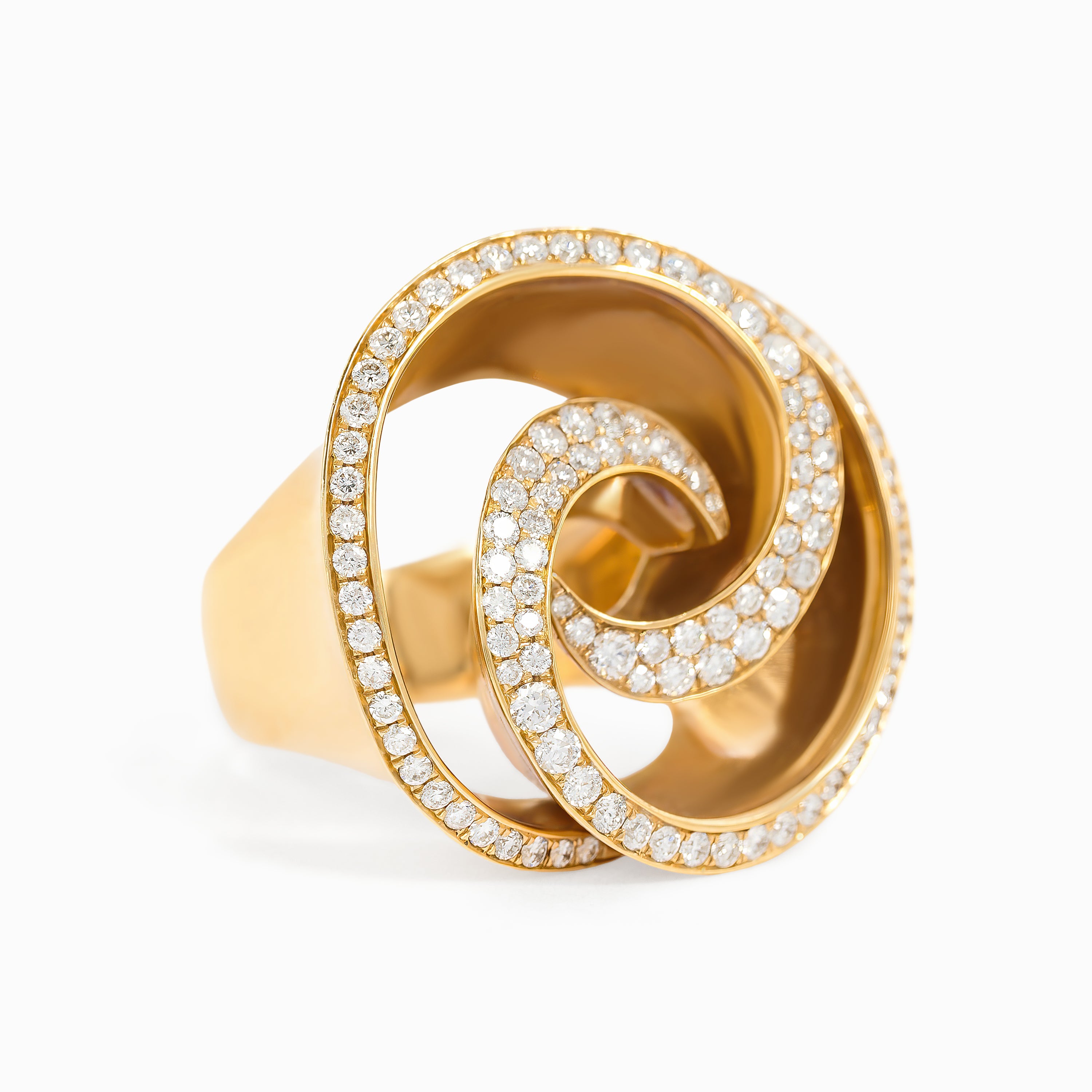 Yellow Gold Ring with Diamond Only Stones
