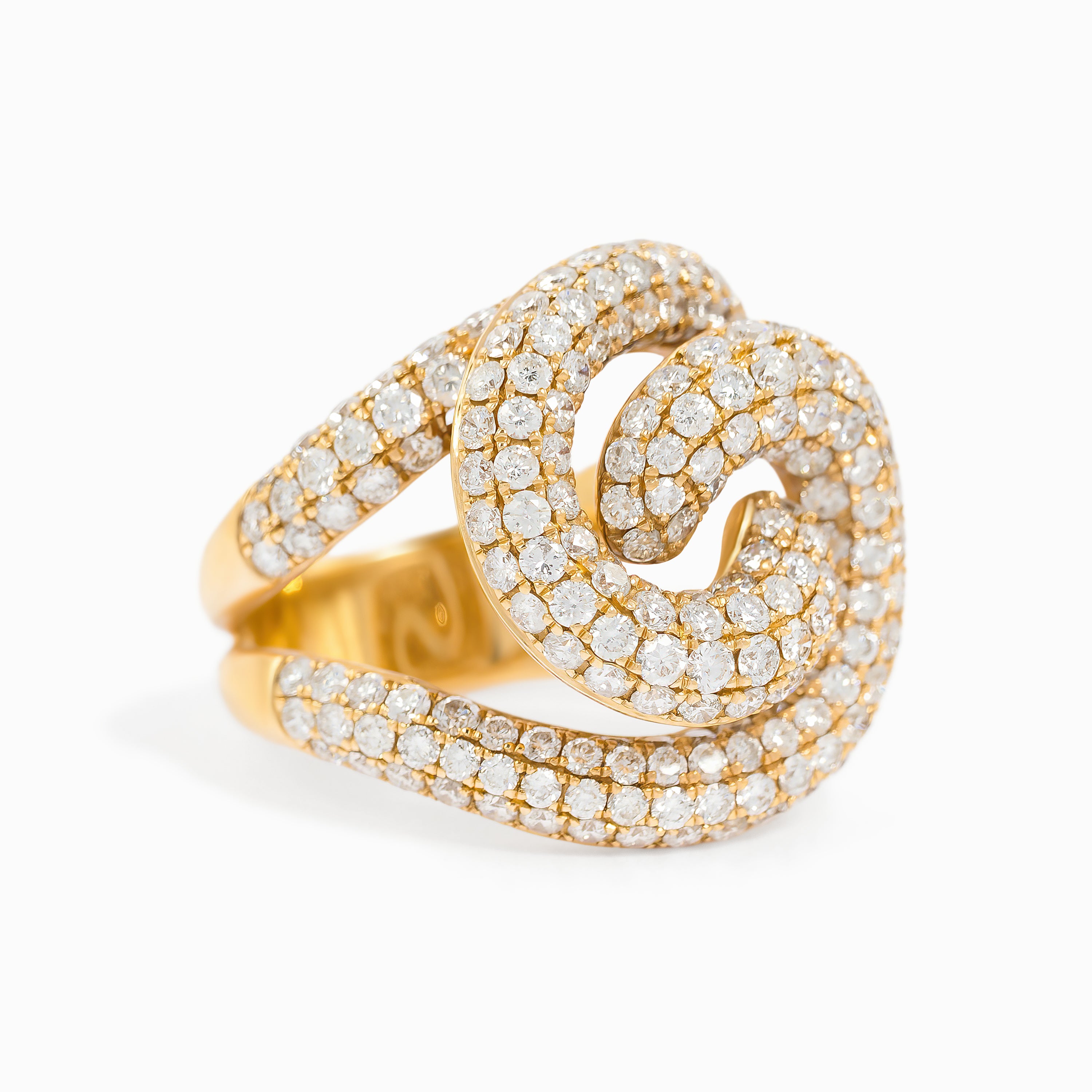 Yellow Gold Ring with Diamond Only Stones
