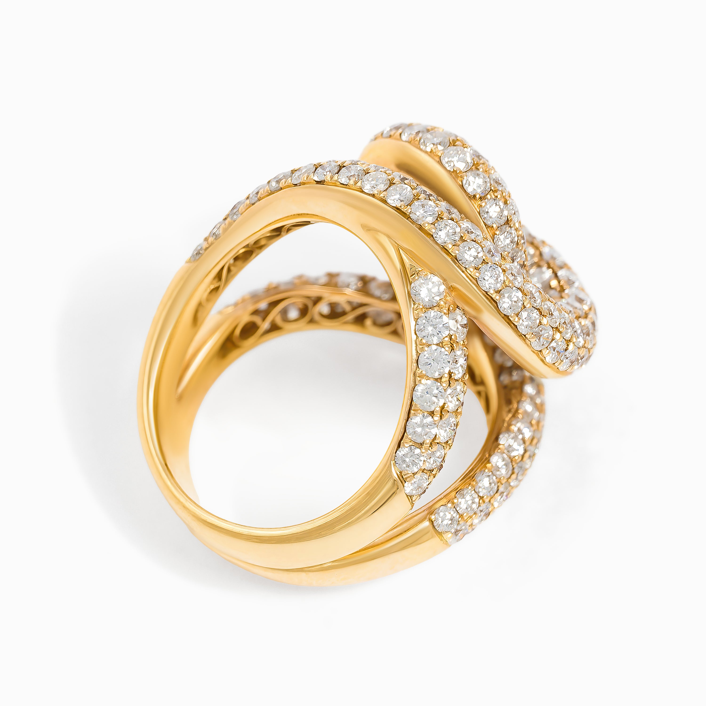 Yellow Gold Ring with Diamond Only Stones