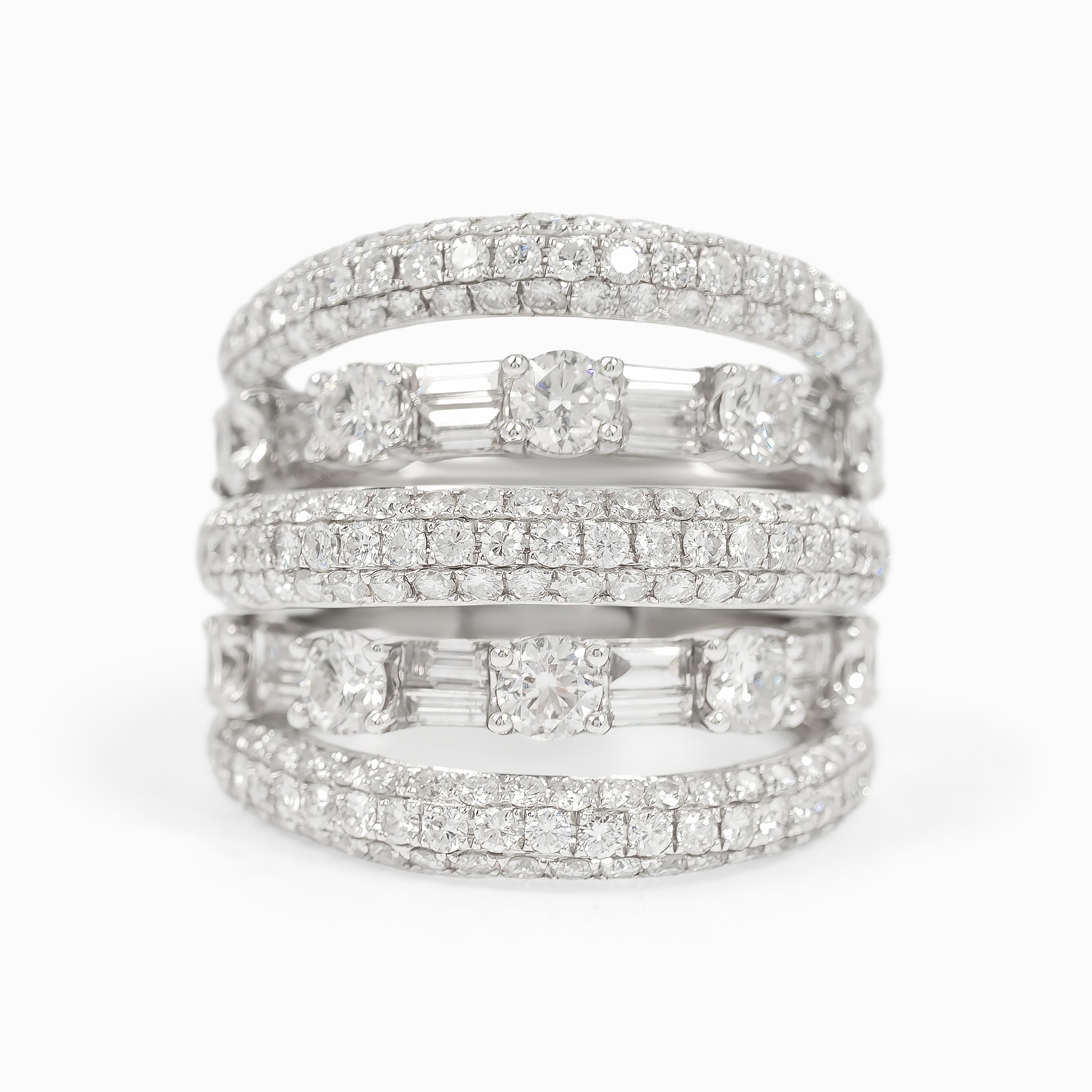 White Gold Ring with Diamond Only Stones