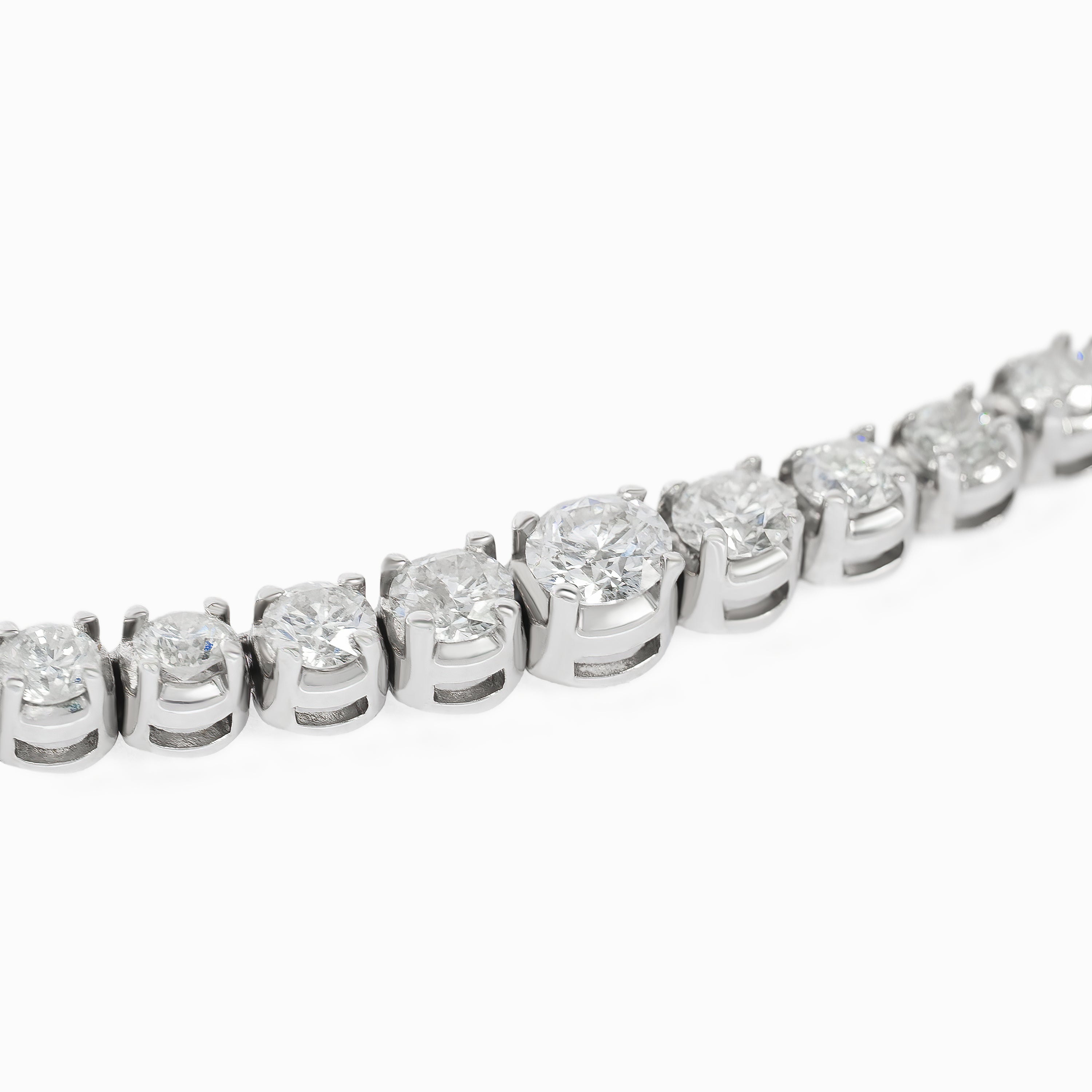 White Gold Tennis Necklace with Diamond Only Stones