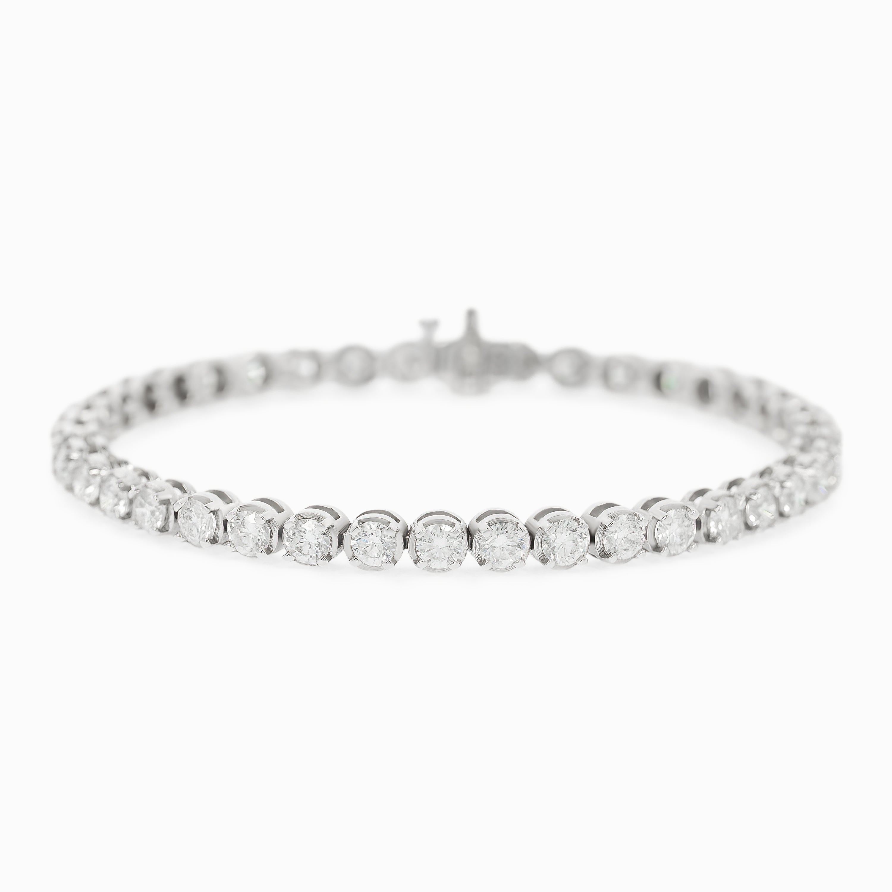 White Gold Tennis Bracelet with Diamond Only Stones