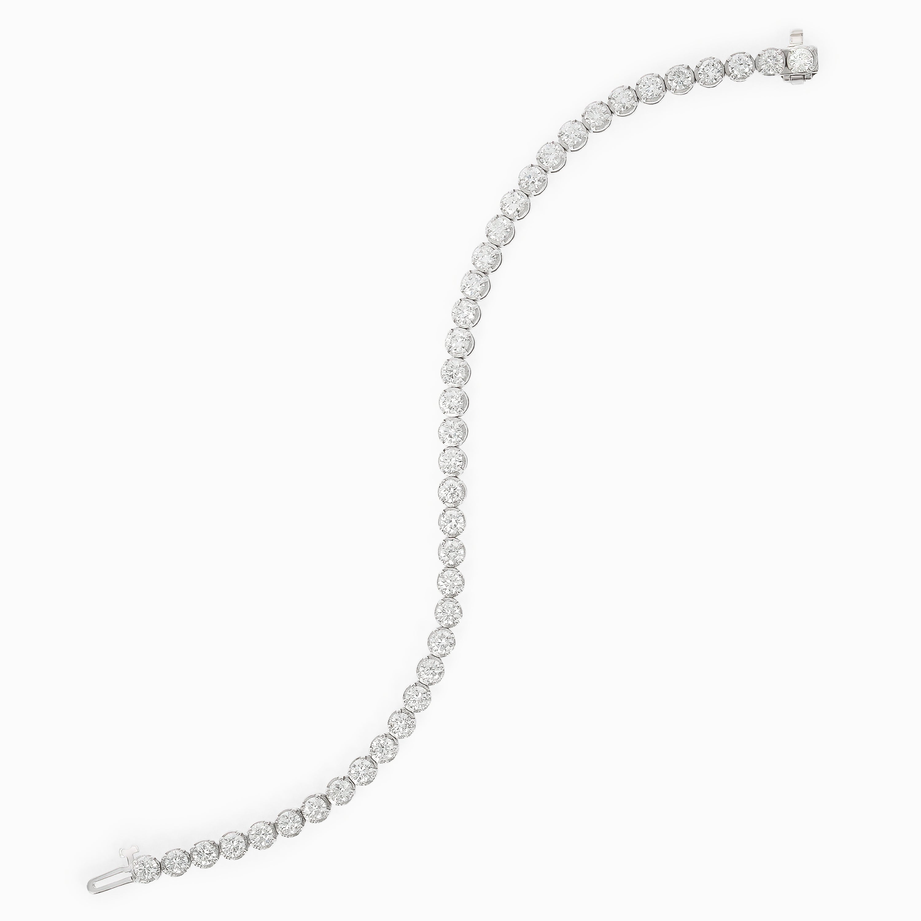 White Gold Tennis Bracelet with Diamond Only Stones