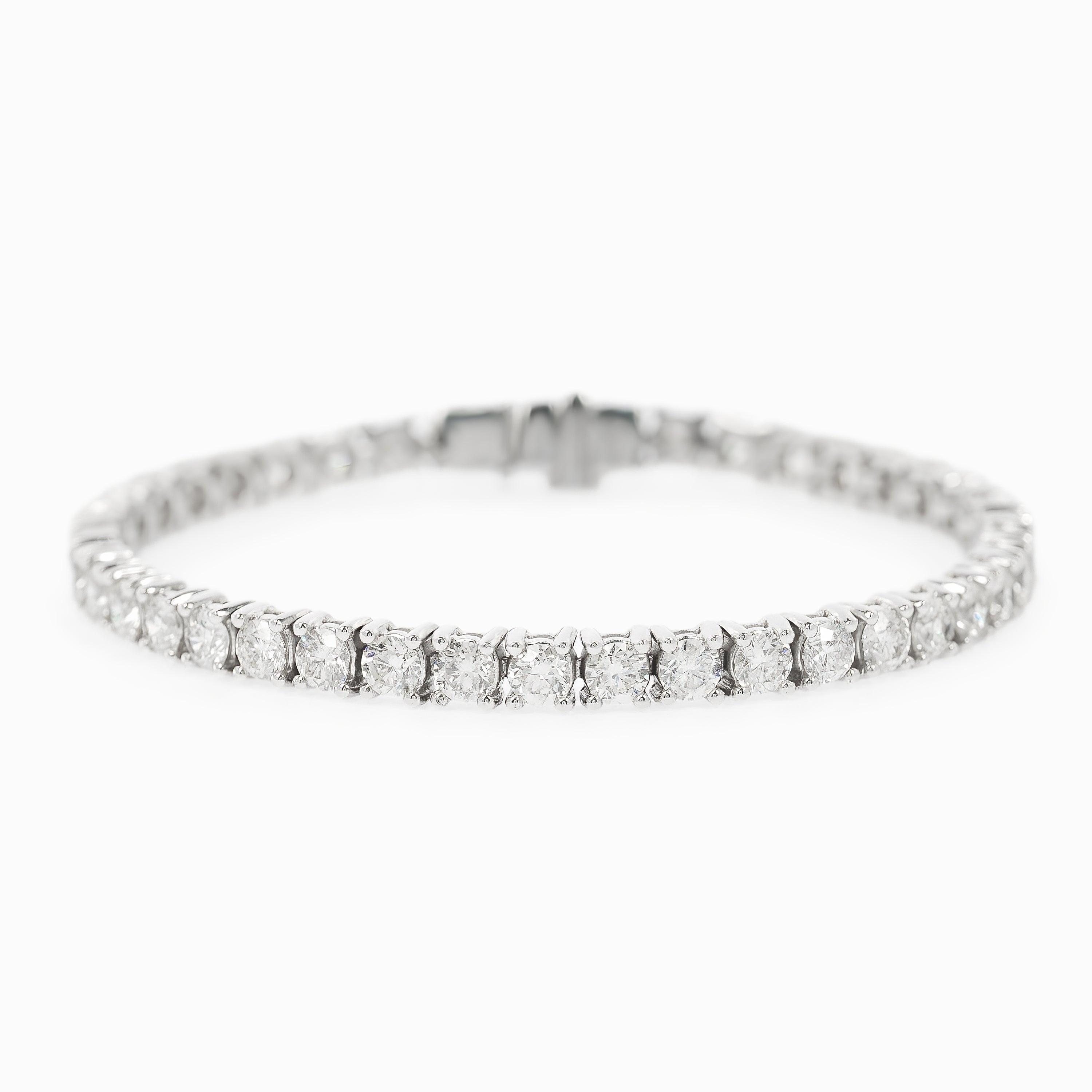 White Gold Tennis Bracelet with Diamond Only Stones