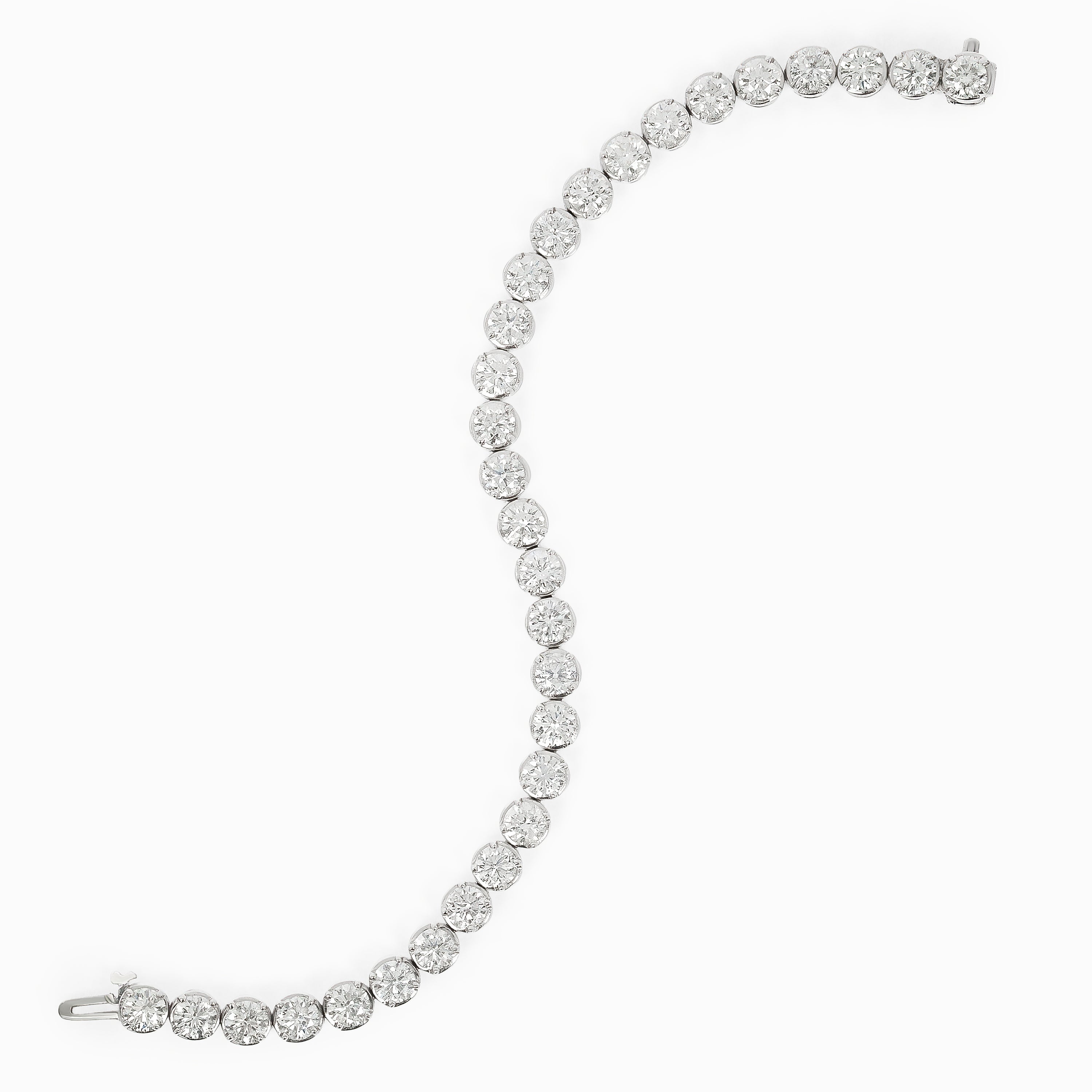 White Gold Tennis Bracelet with Diamond Only Stones