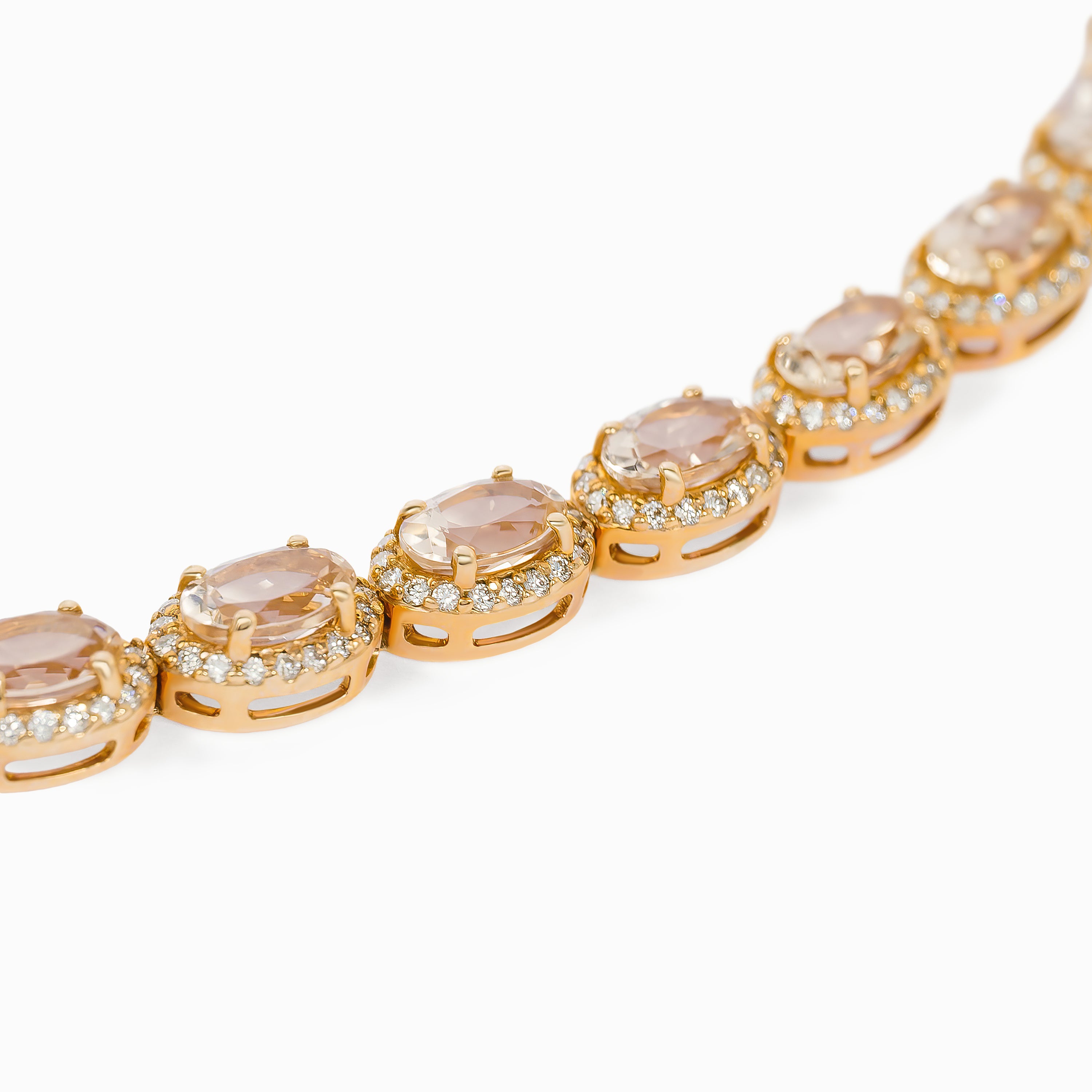 Rose Gold Diamond and Morganite Bracelet