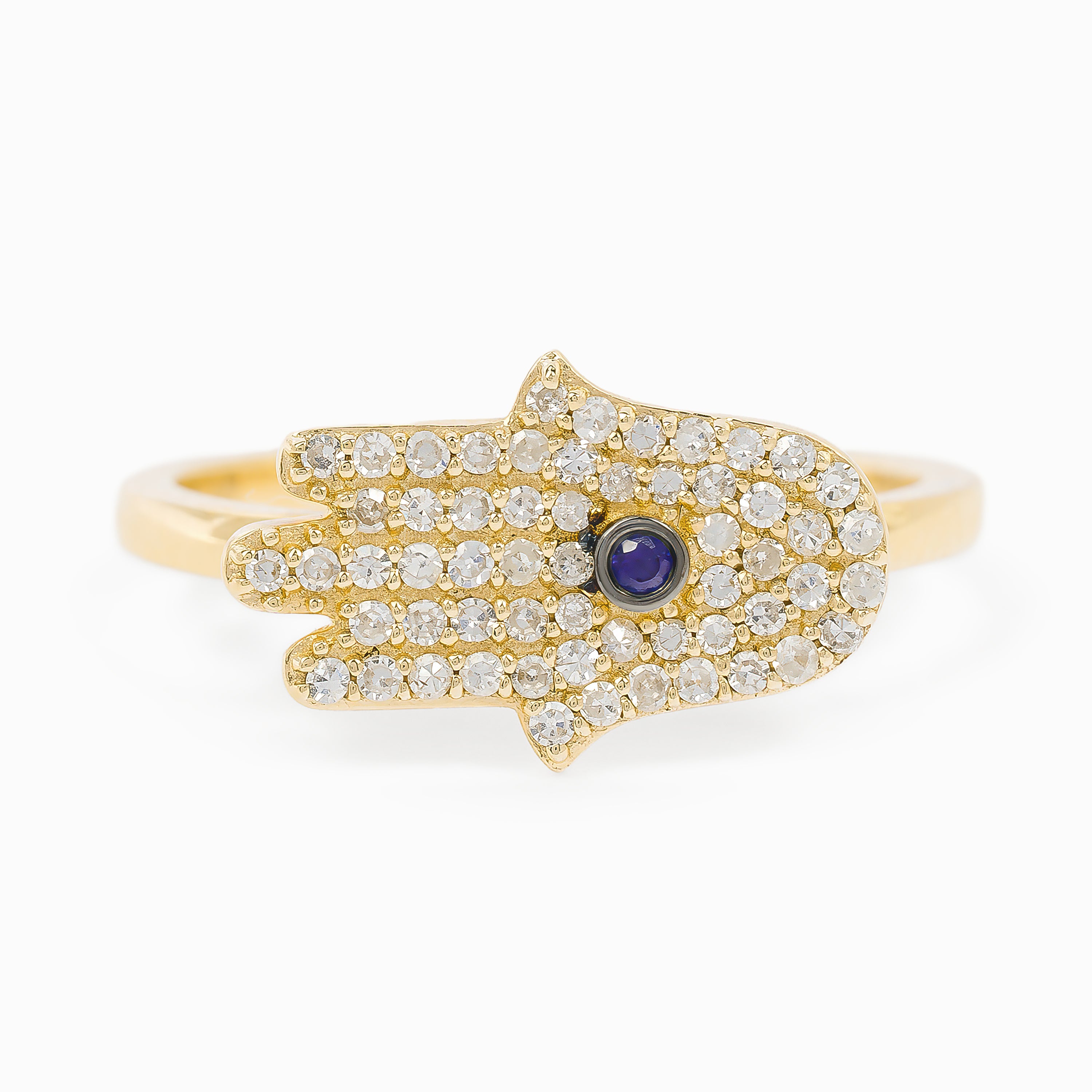 Yellow Gold Ring with Diamond, Sapphire Stones
