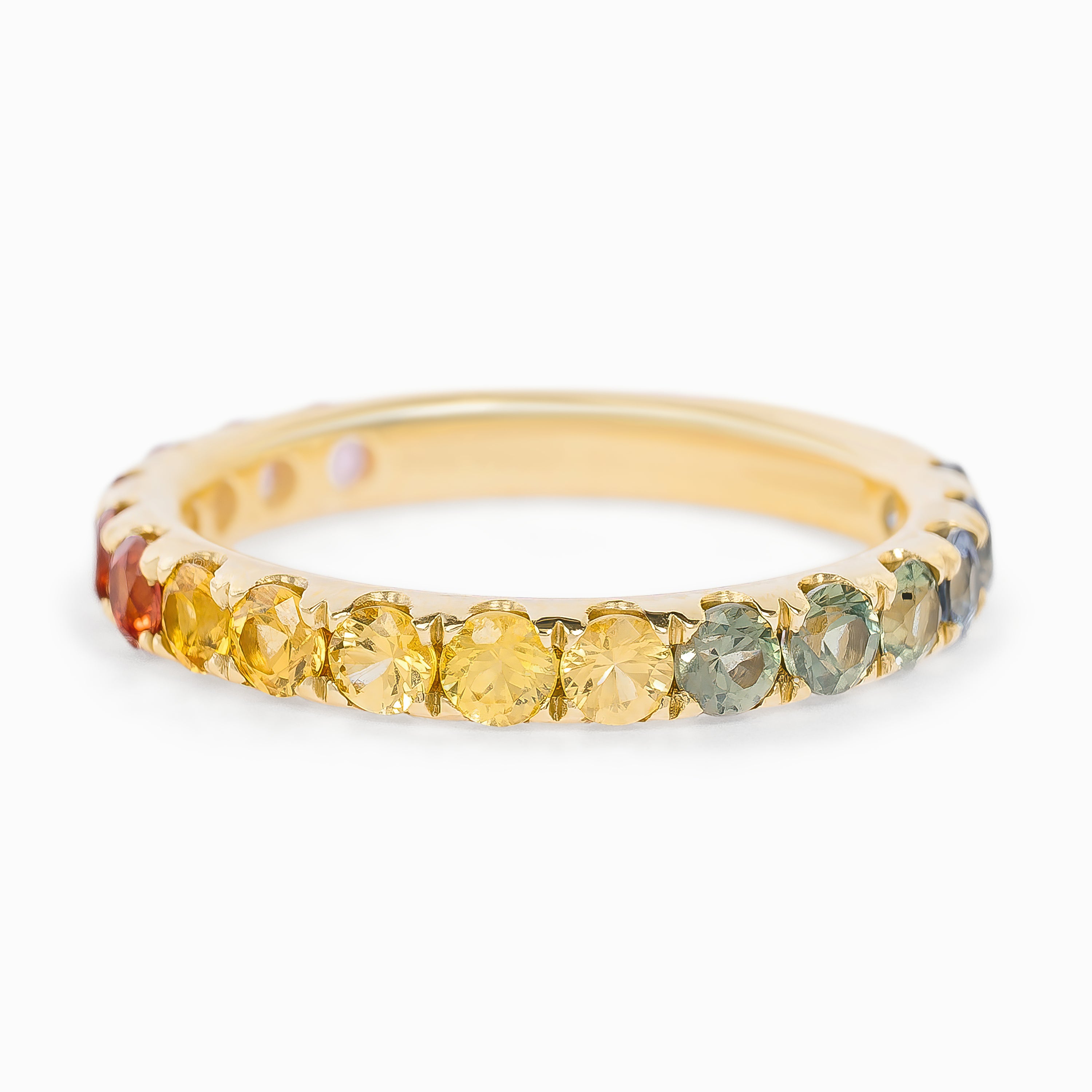 Yellow Gold Ring with Sapphire Stones