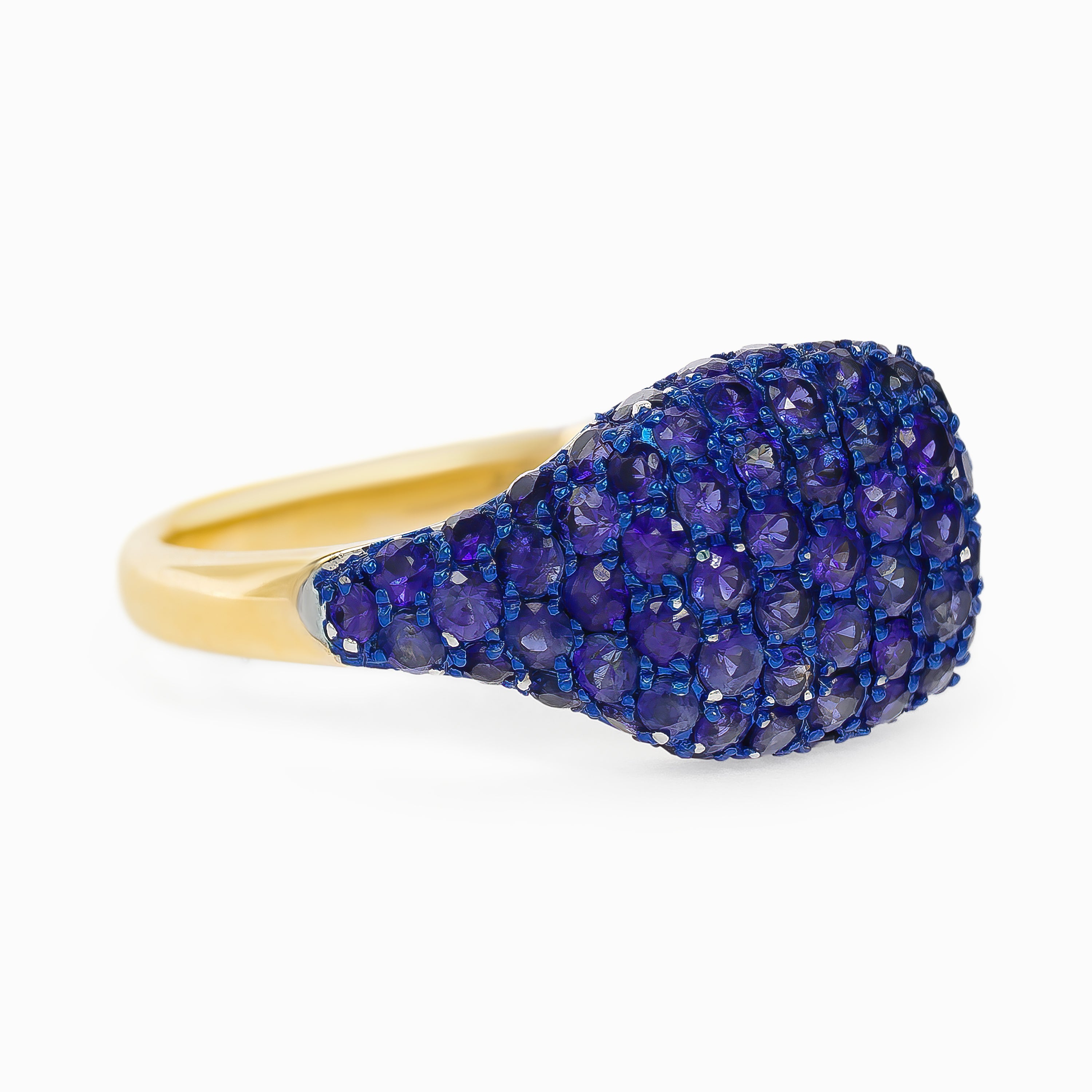 Yellow Gold Ring with Sapphire Stones