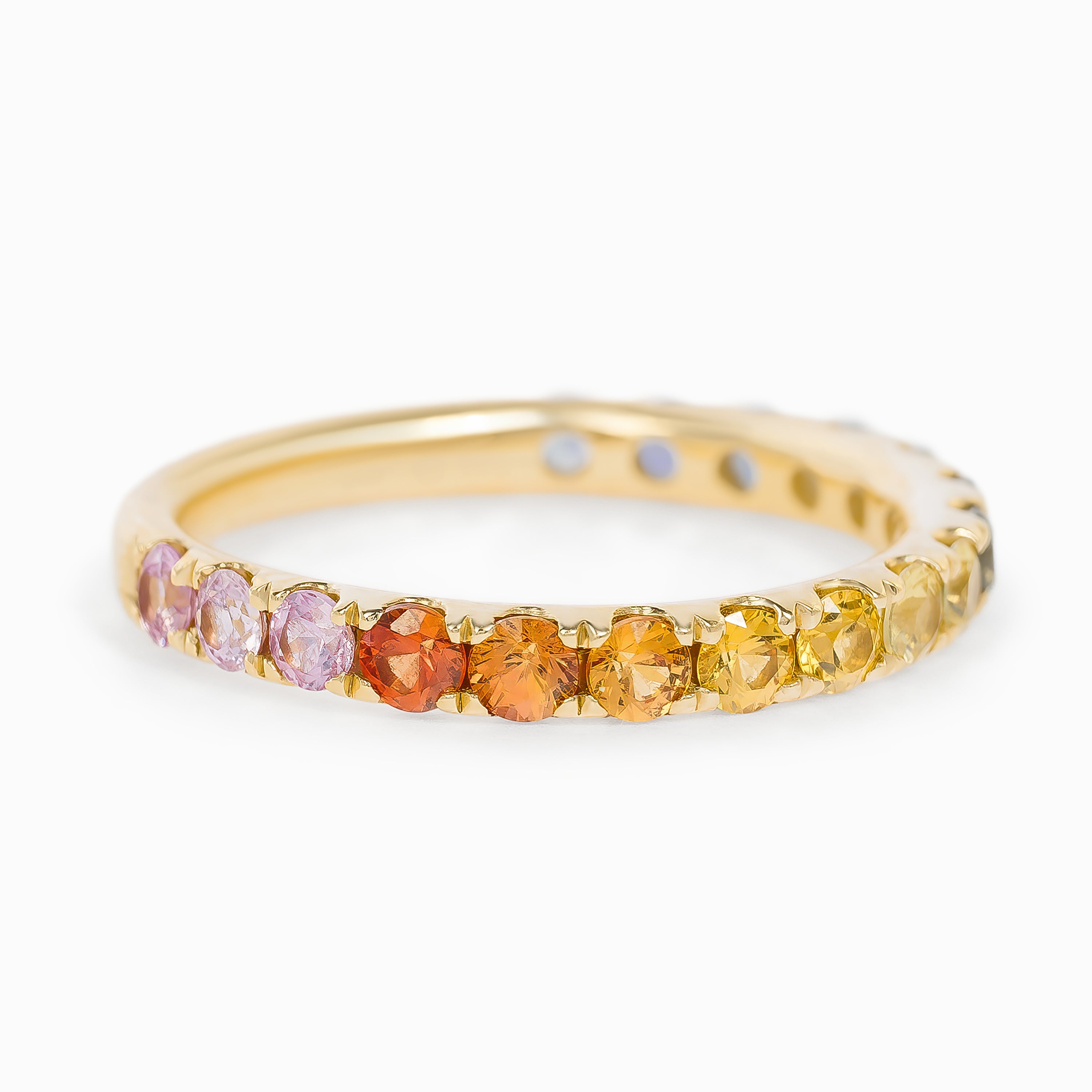 Yellow Gold Ring with Sapphire Stones
