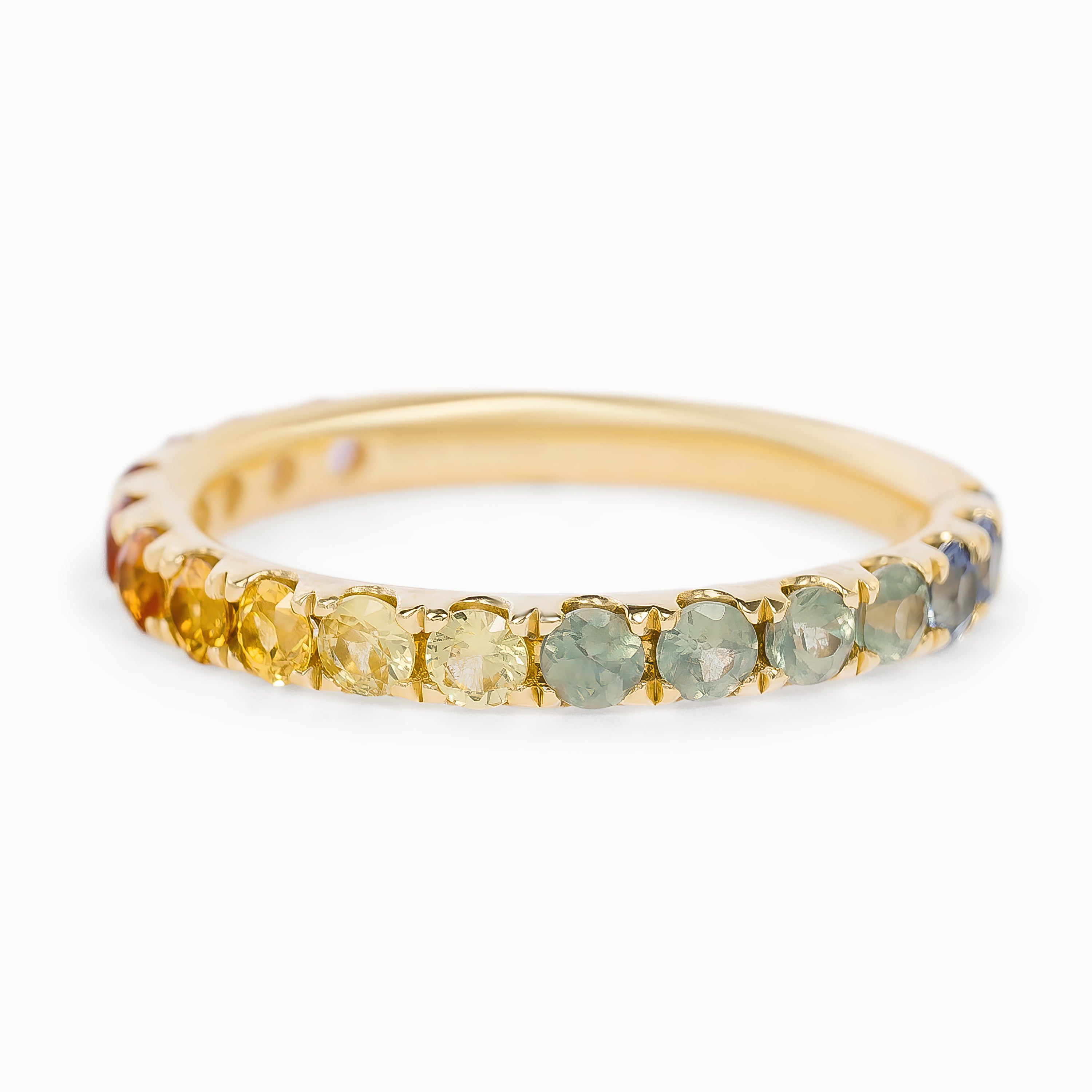 Yellow Gold Ring with Sapphire Stones