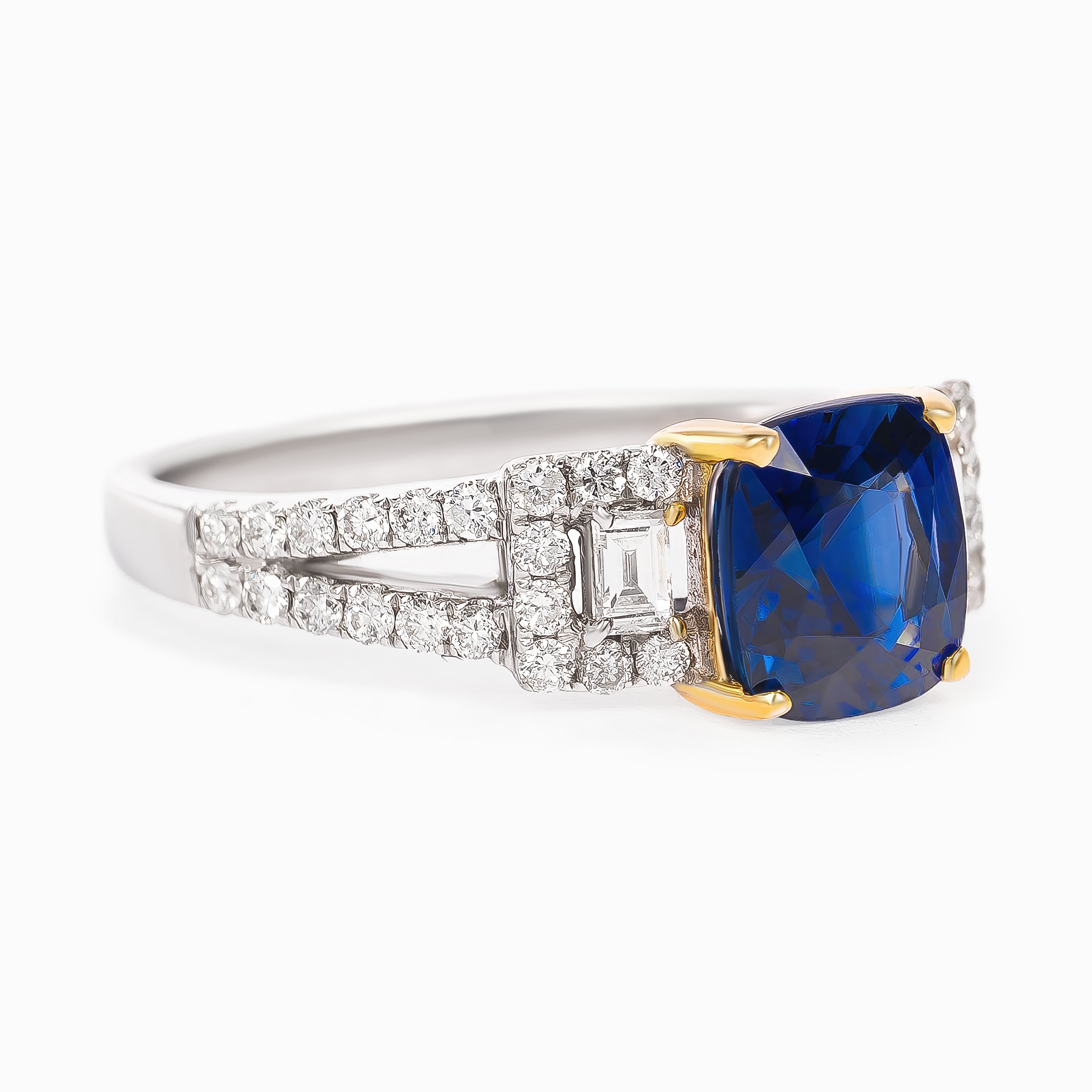 White Gold Ring with Sapphire Stones