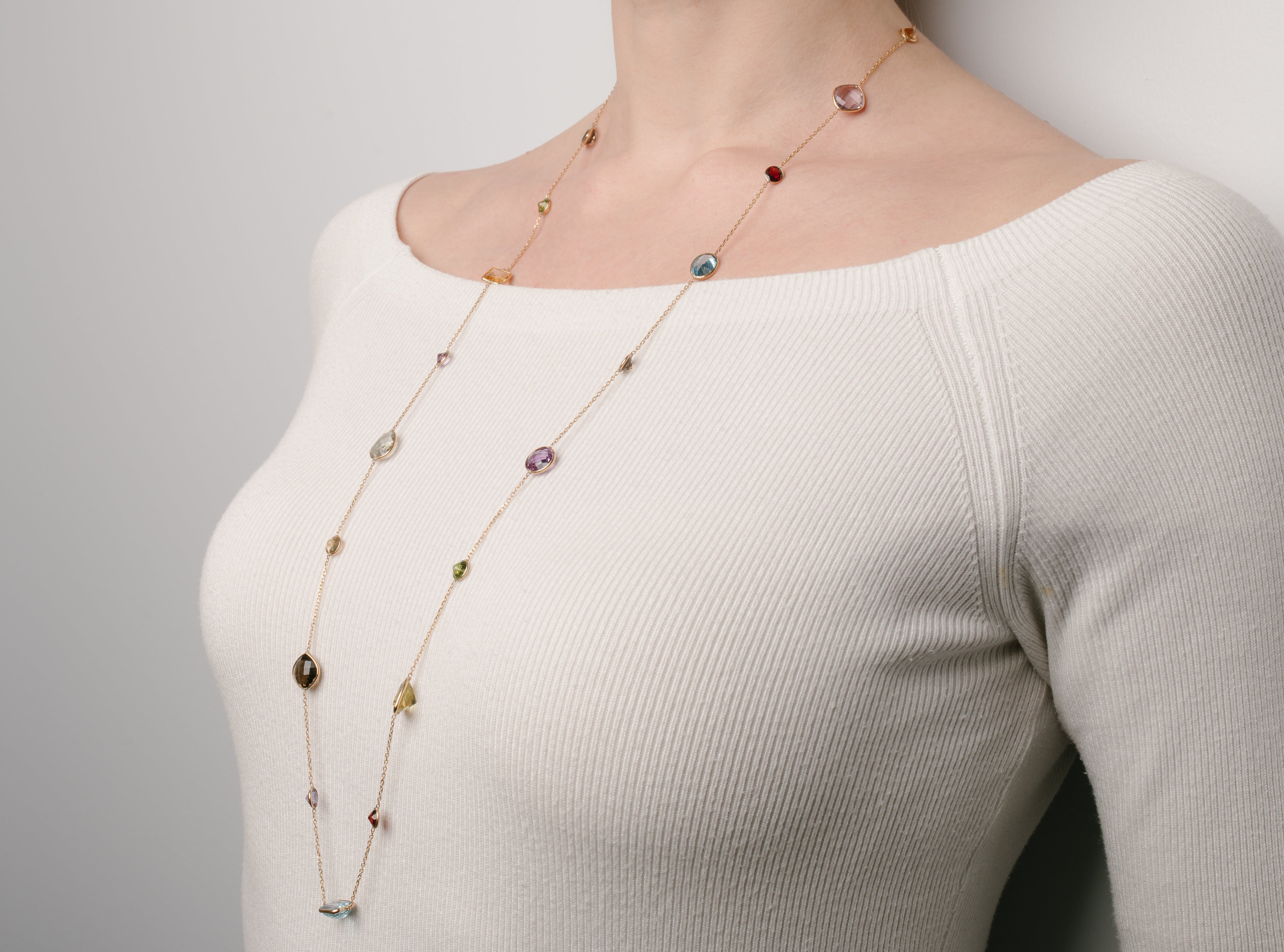 SAPPHIRE LARGE DEWDROP NECKLACE