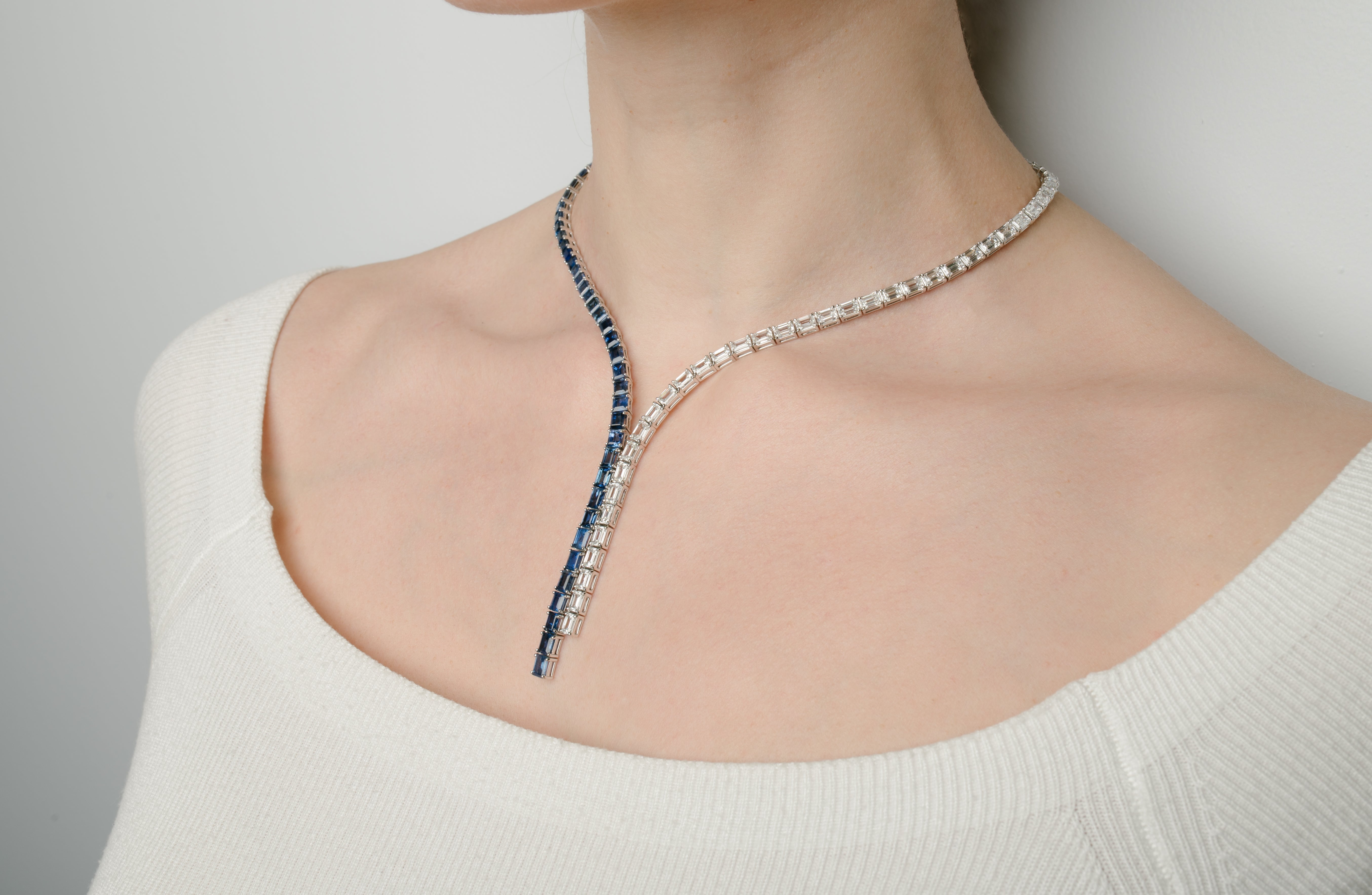 SAPPHIRE DIAMOND NECKLACE