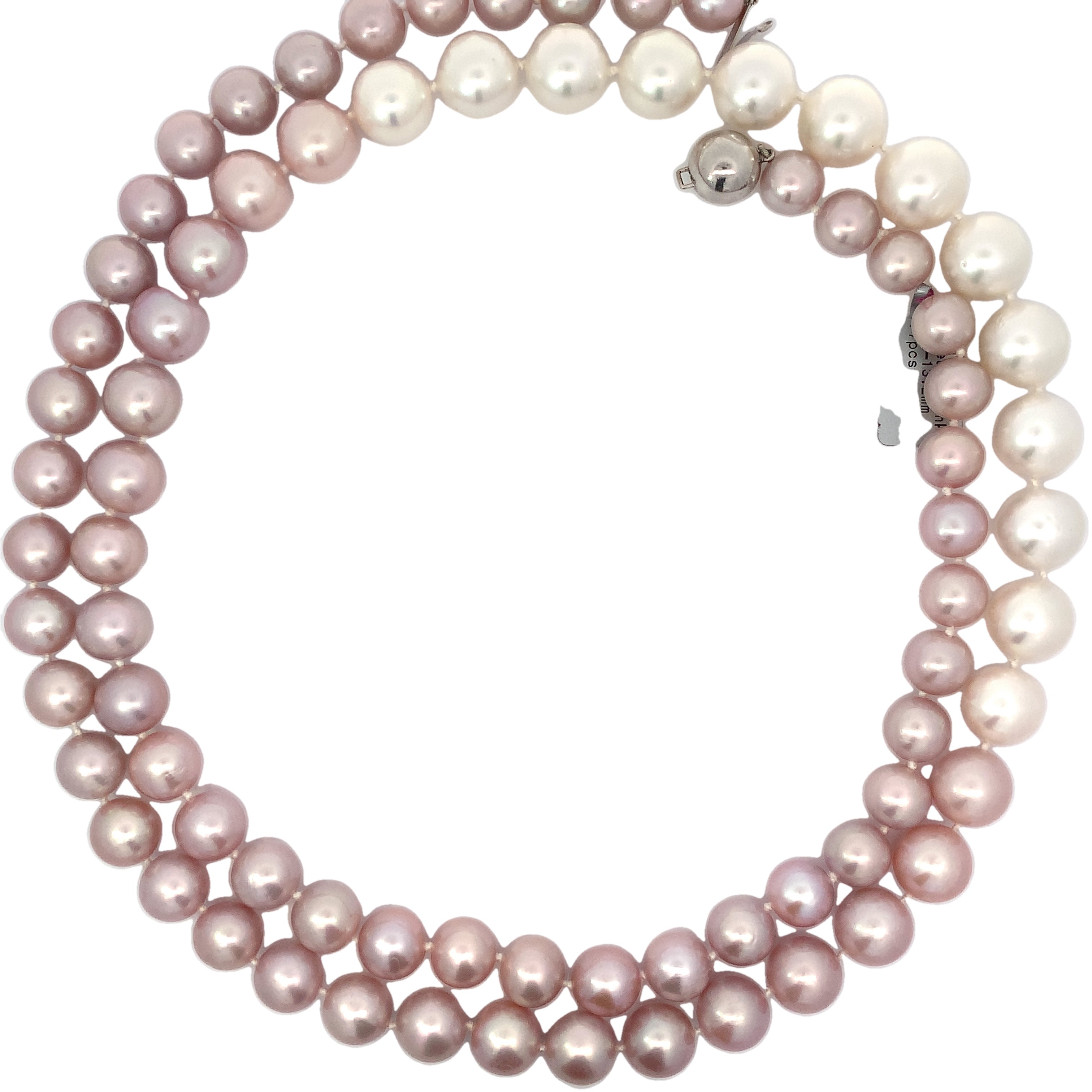 Necklace White Gold All / Saleable / Necklace with Pearl Stones