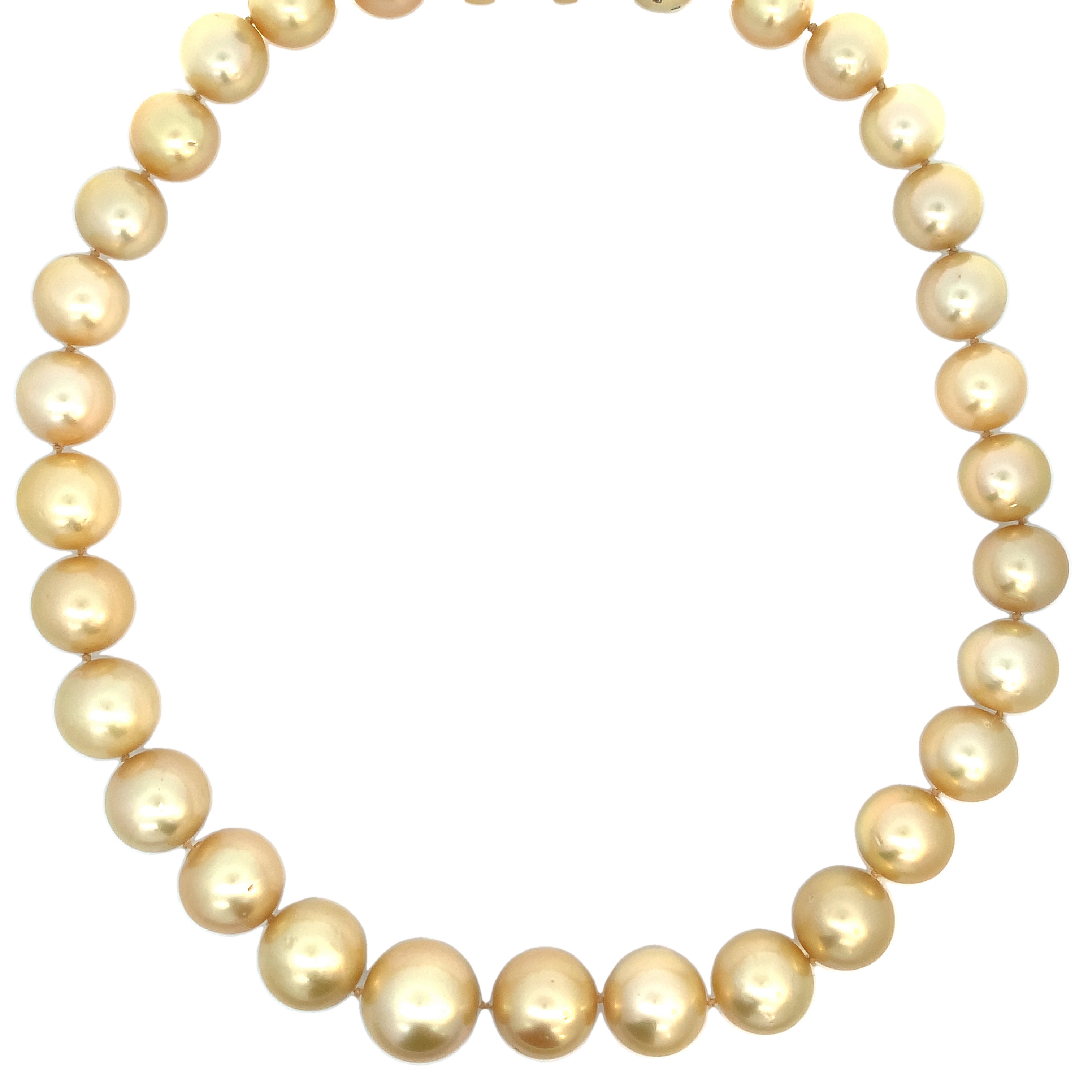 Yellow Gold Necklace with Pearl Stones