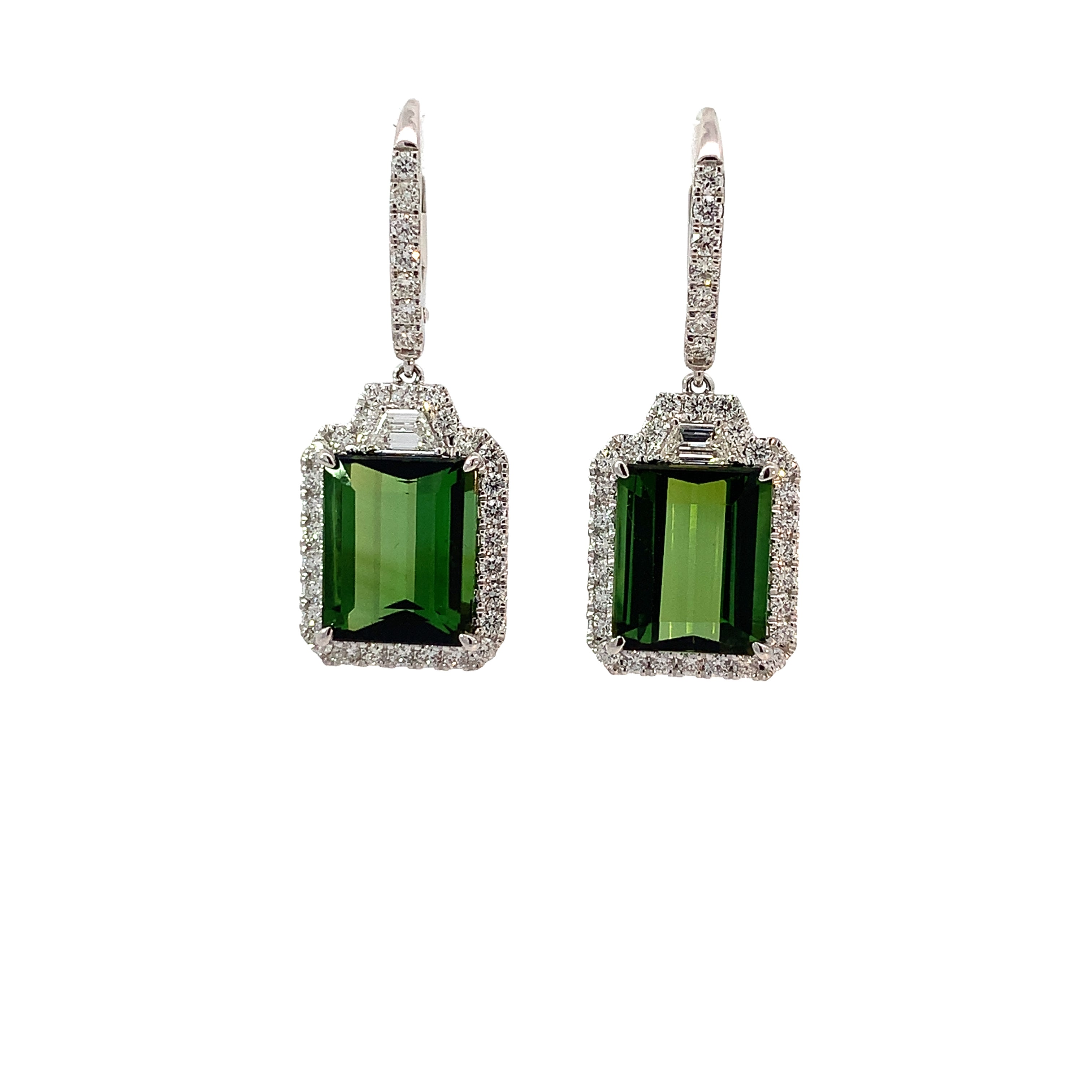 TOURMALINE AND DIAMOND EARRINGS