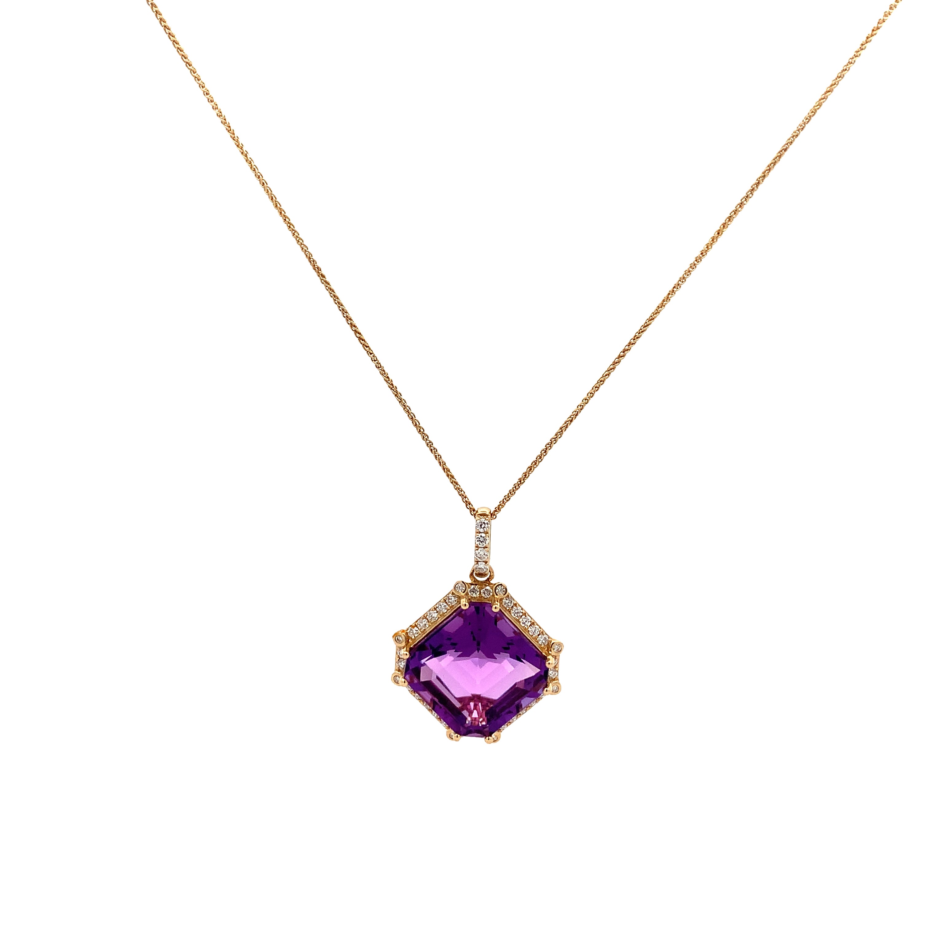 AMETHYST AND DIAMOND NECKLACES
