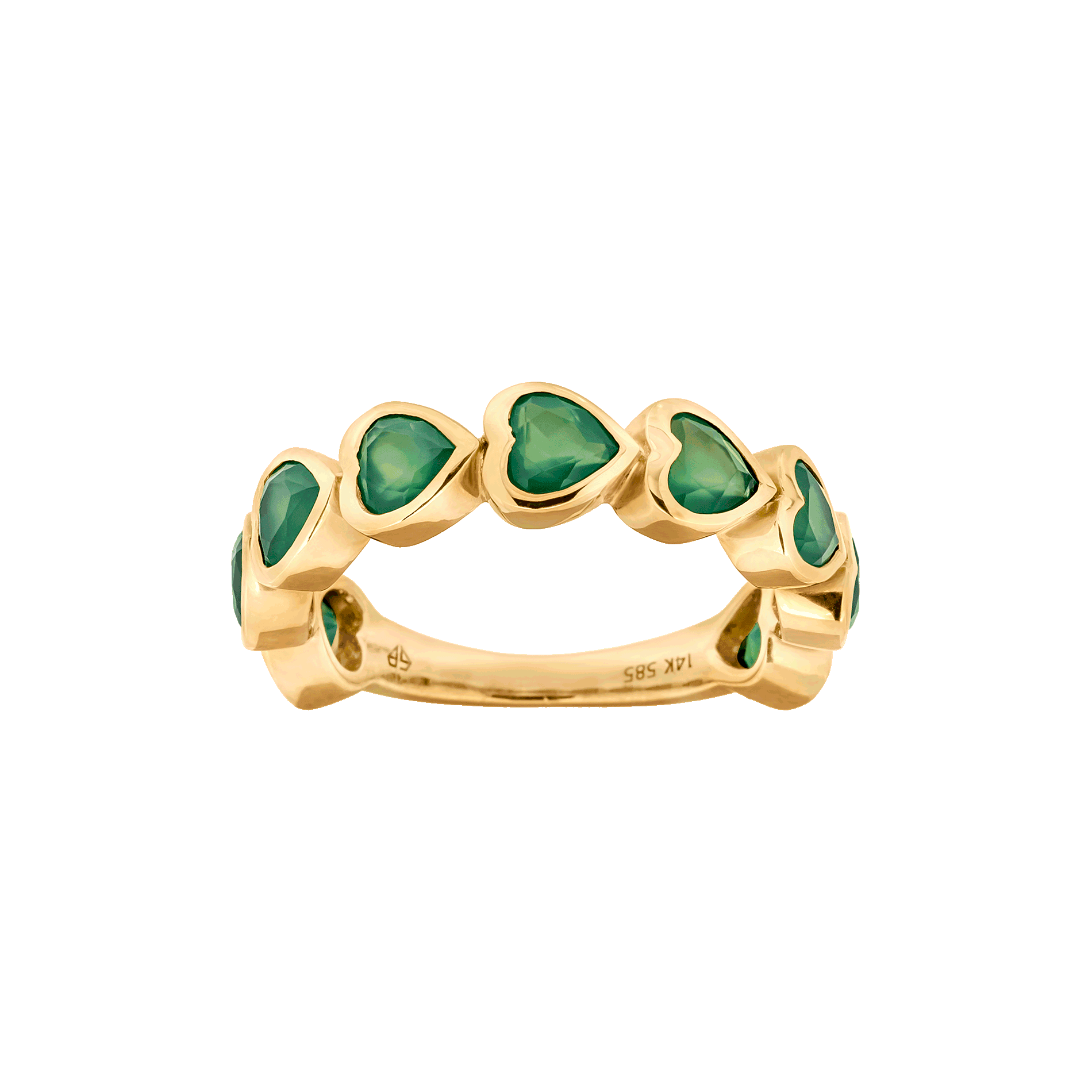 Yellow Gold Ring with Emerald Stones