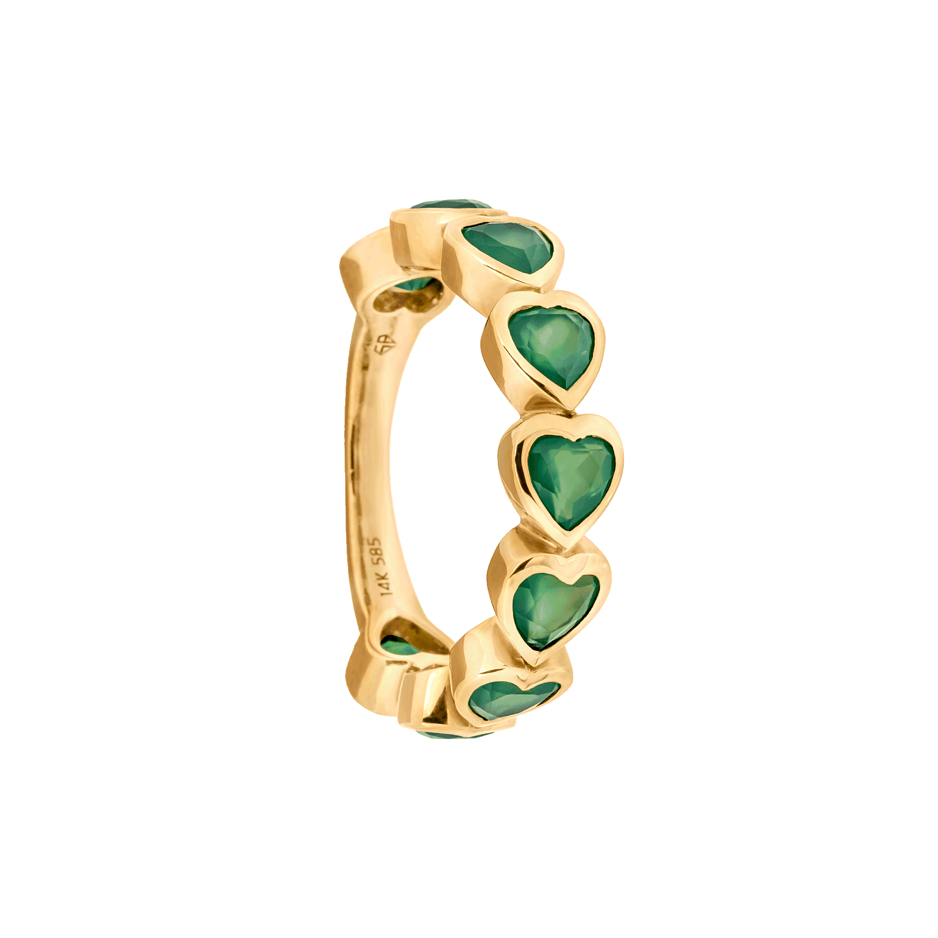 Yellow Gold Ring with Emerald Stones
