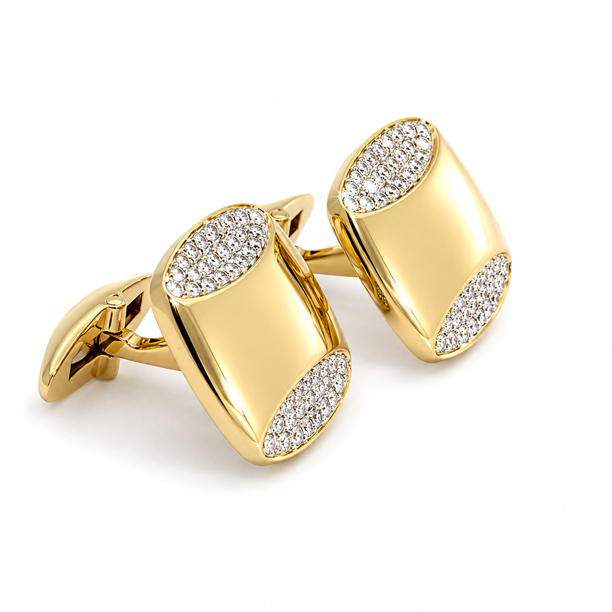 Yellow Gold Diamond Cufflinks