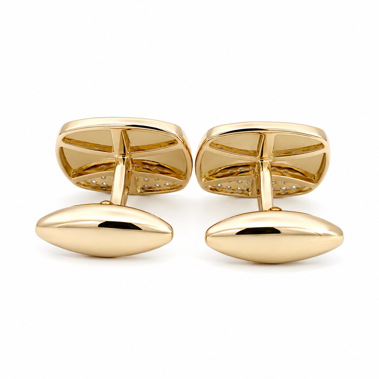 Yellow Gold and Malachite Cufflinks