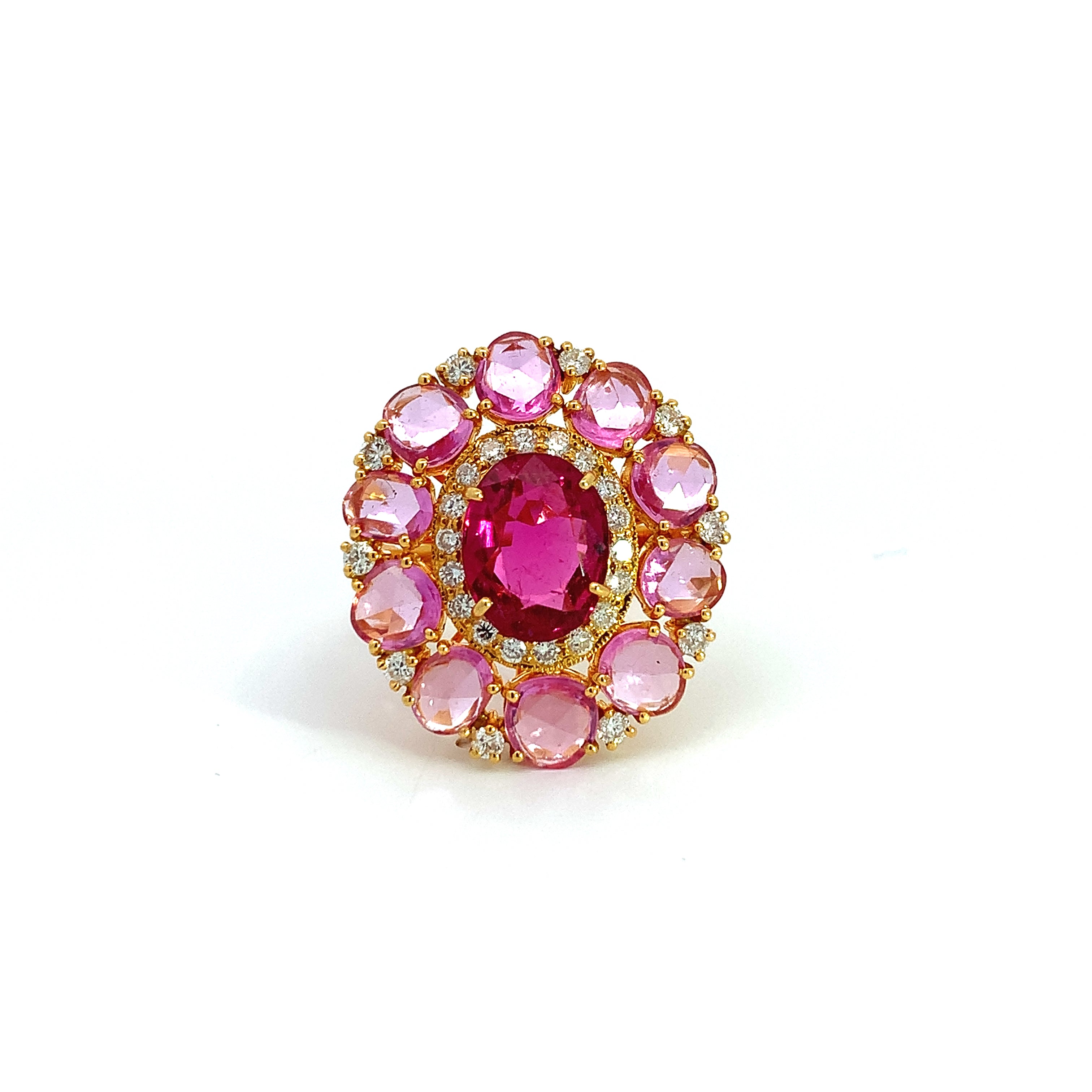 TOURMALINE & PINK SAPPHIRE RING
