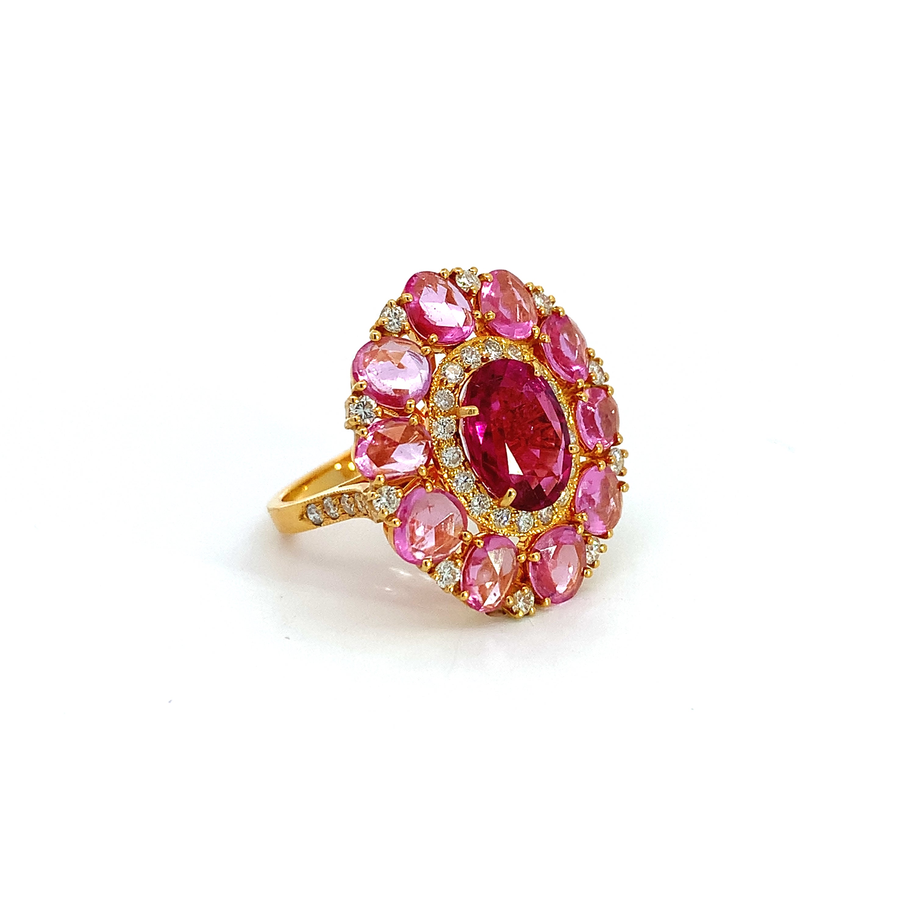TOURMALINE & PINK SAPPHIRE RING