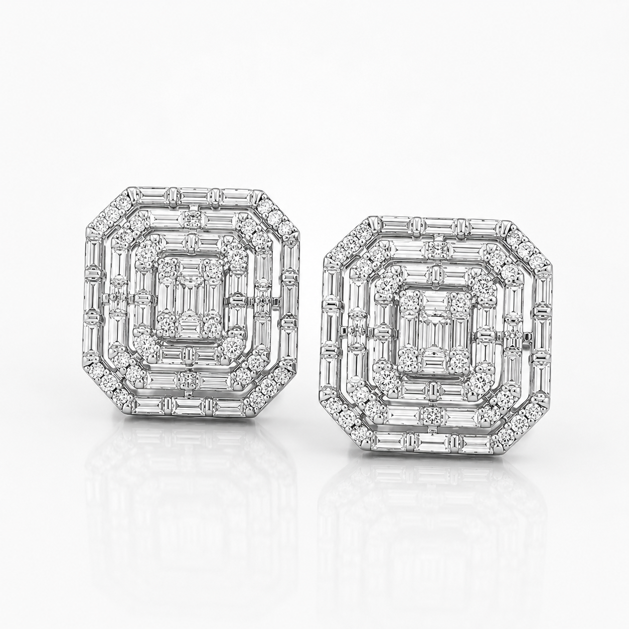 White Gold Diamond Earrings