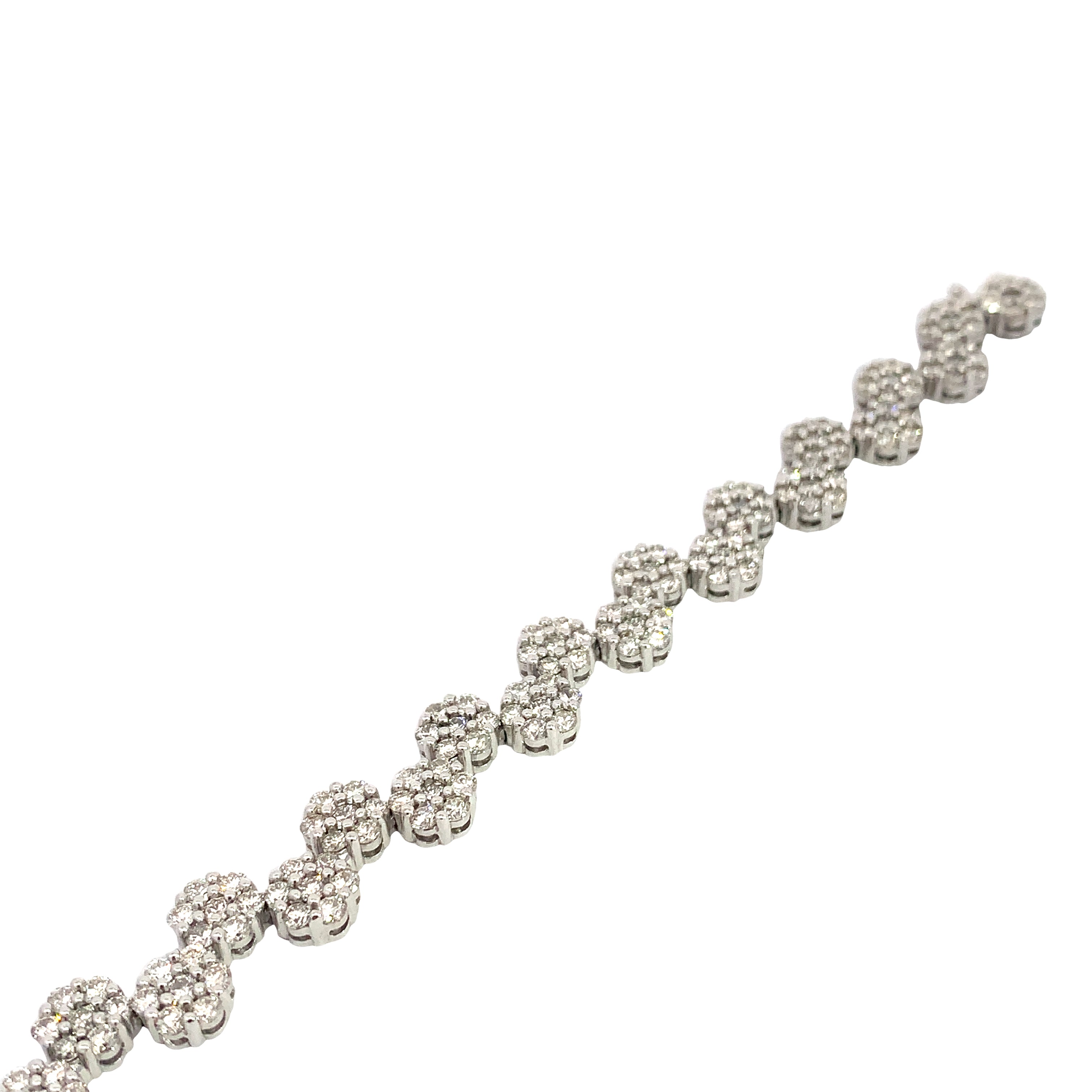 White Gold Gemstone Bracelet with Diamond Only Stones