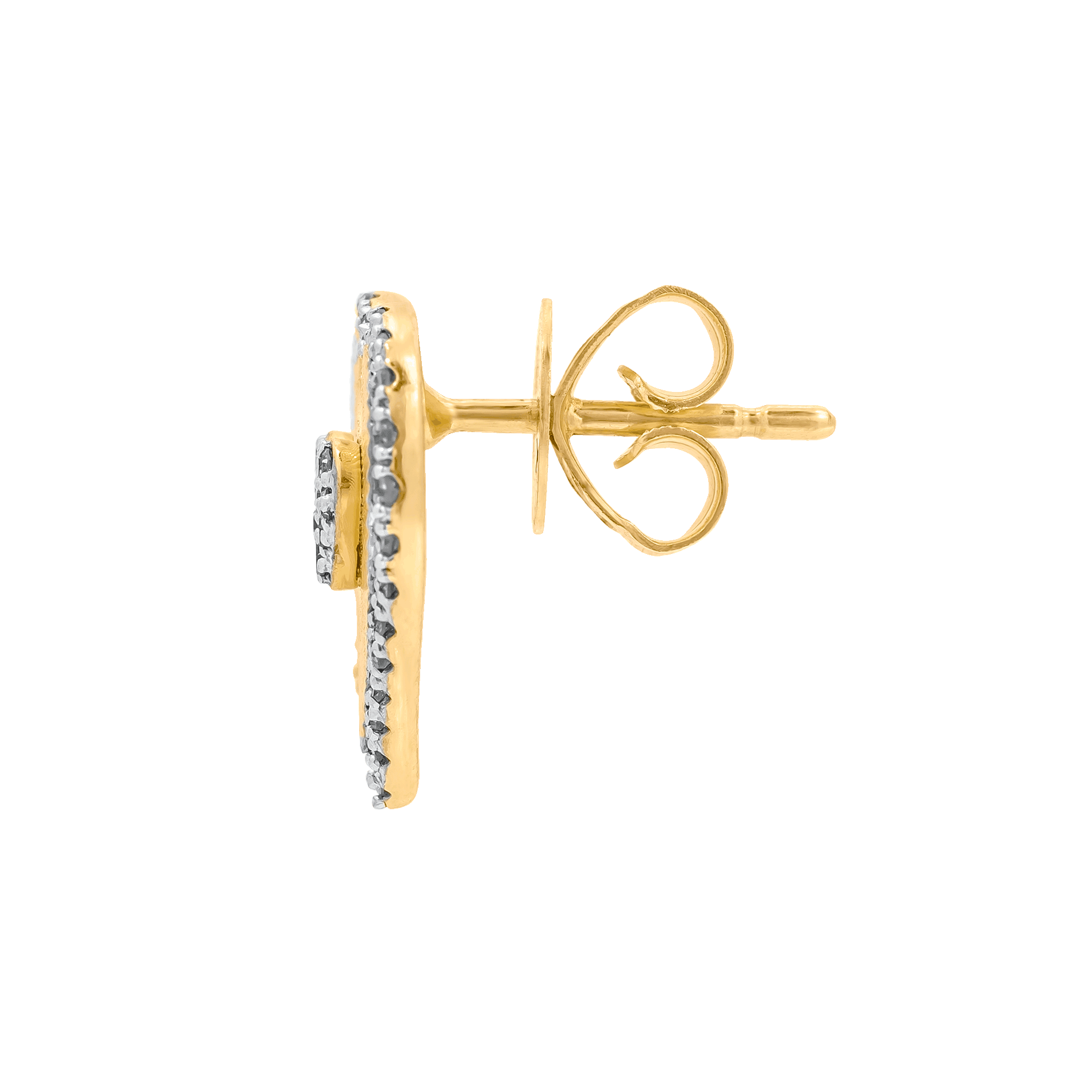 Yellow Gold Diamond Stud Earrings