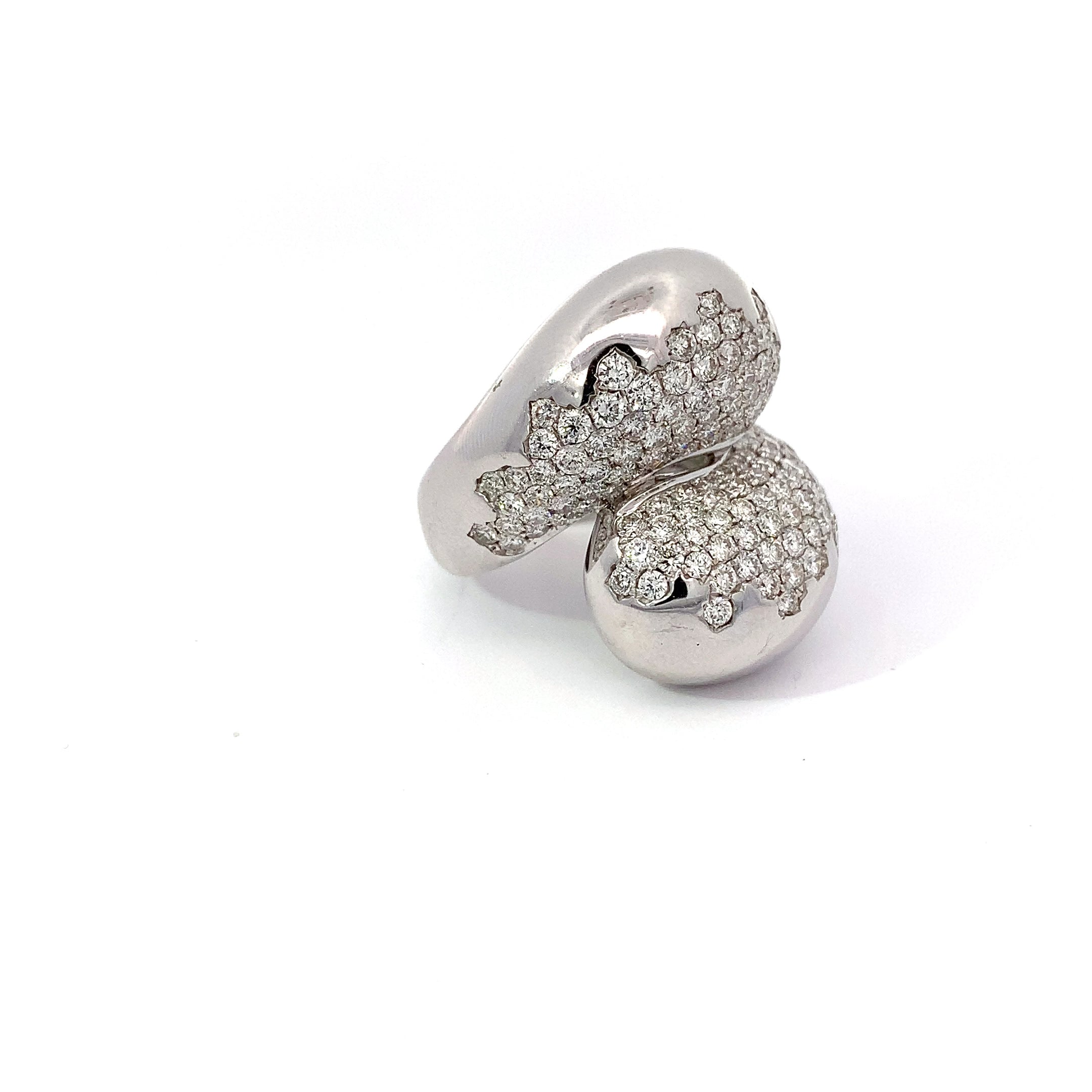 White Gold Ring with Diamond Only Stones