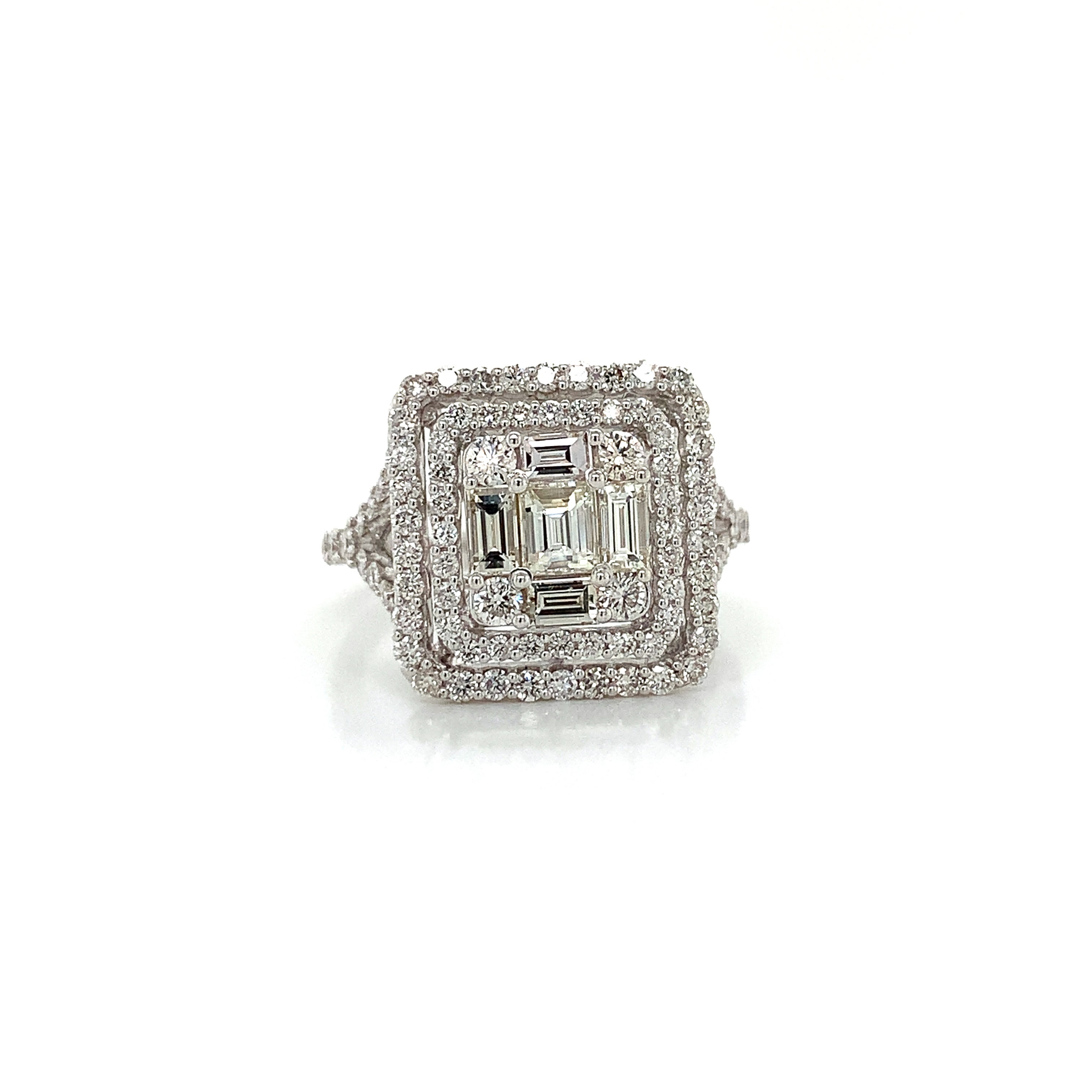 White Gold Ring with Diamond Only Stones