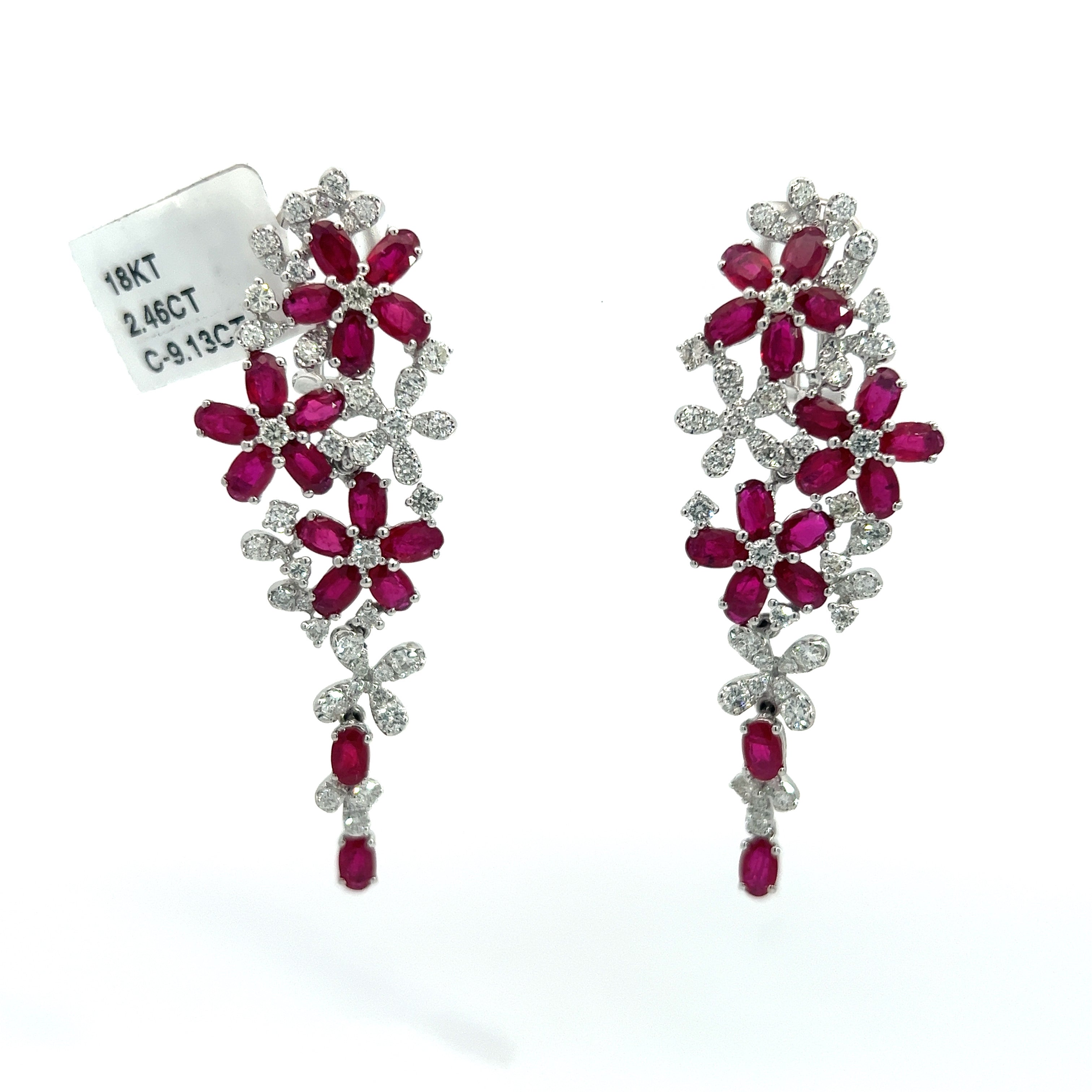 RUBY FLORAL EARRINGS