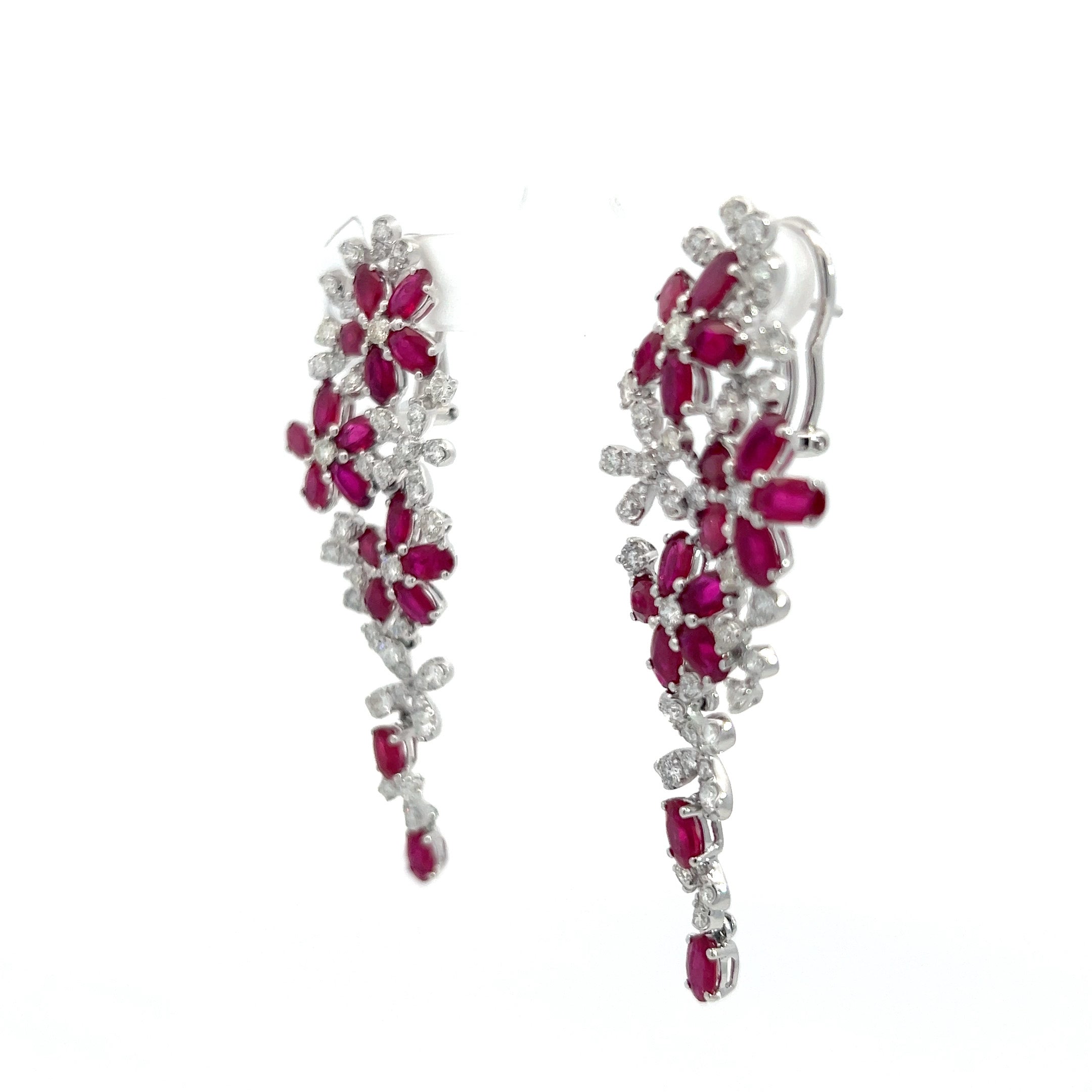 RUBY FLORAL EARRINGS
