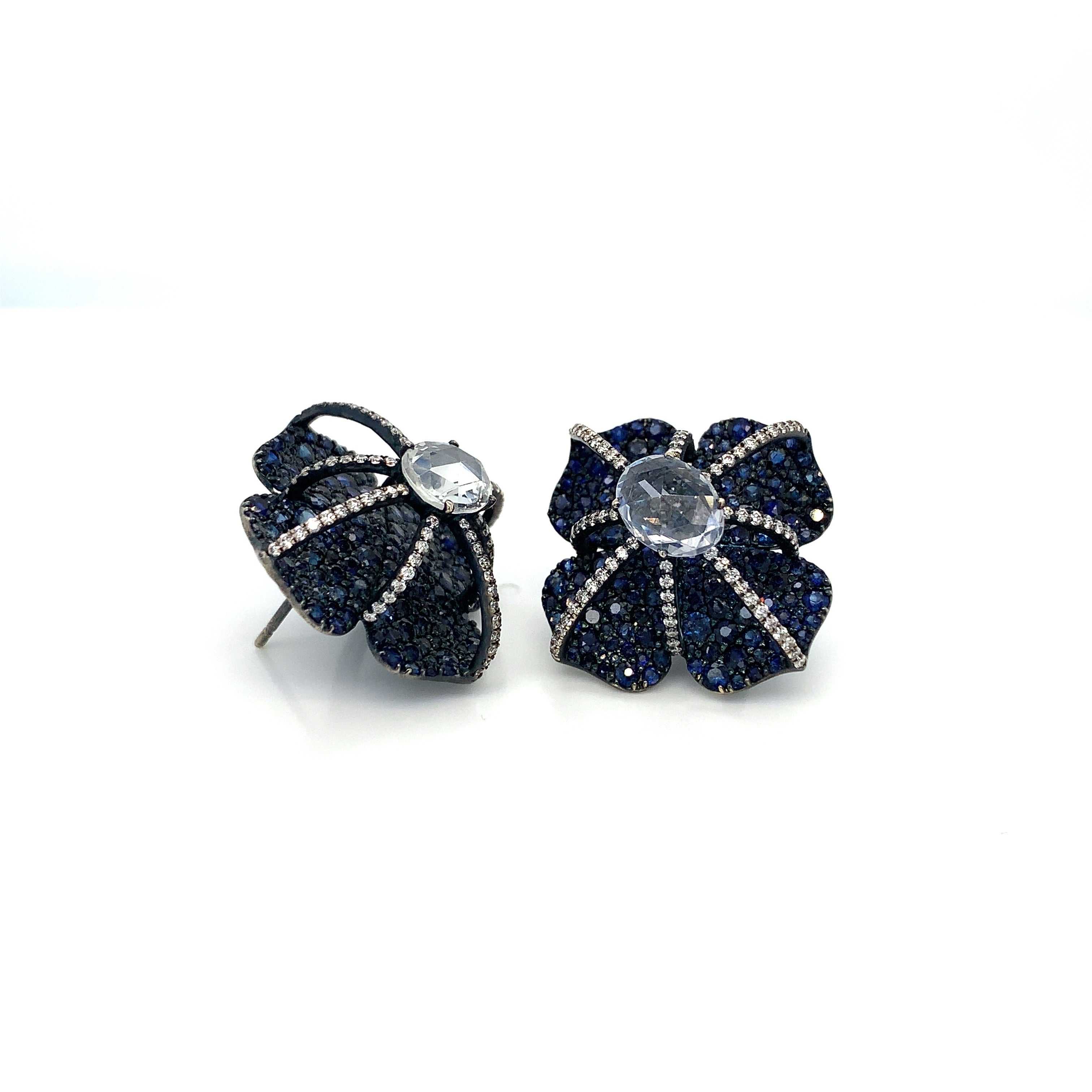 SAPPHIRE PETAL EARRINGS