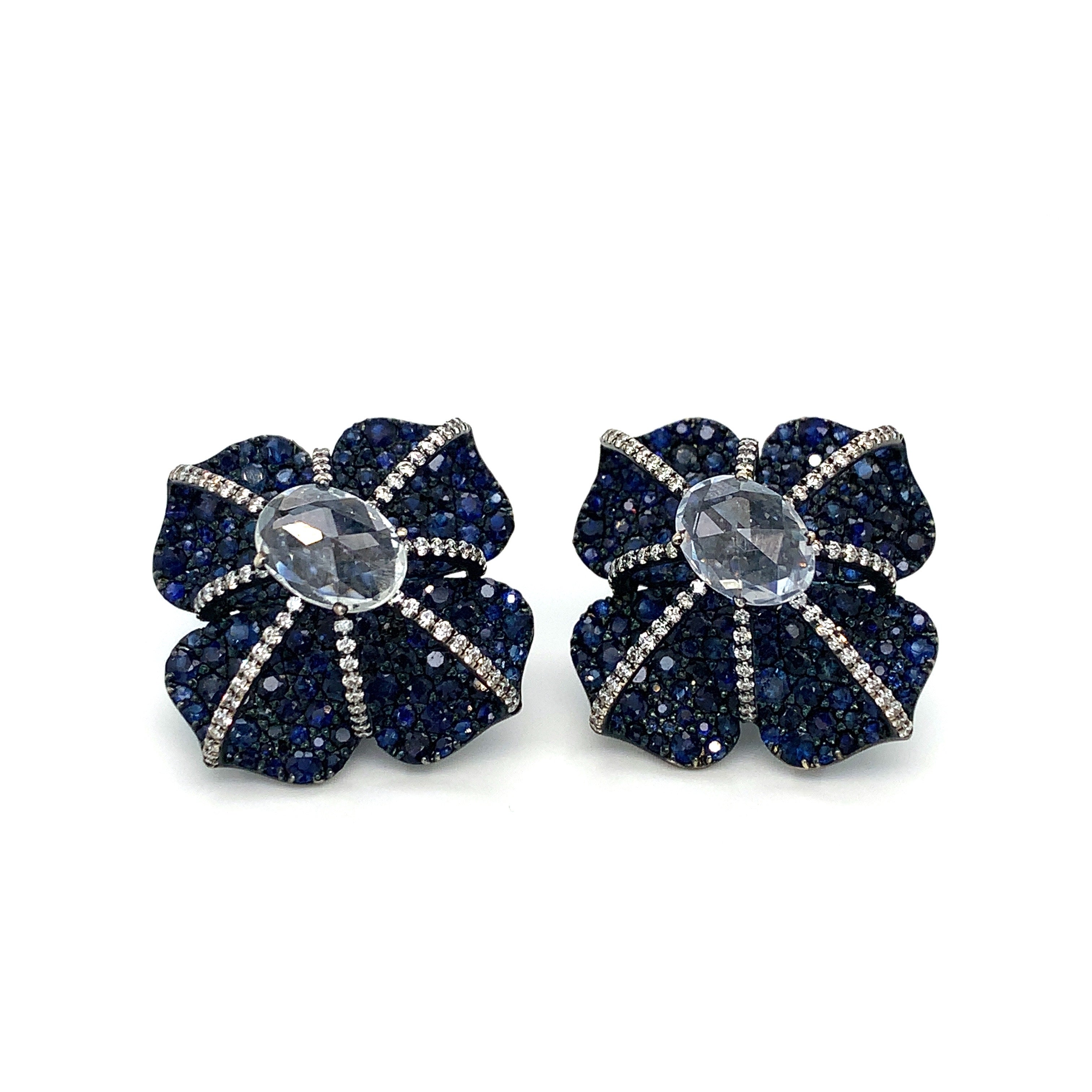 SAPPHIRE PETAL EARRINGS