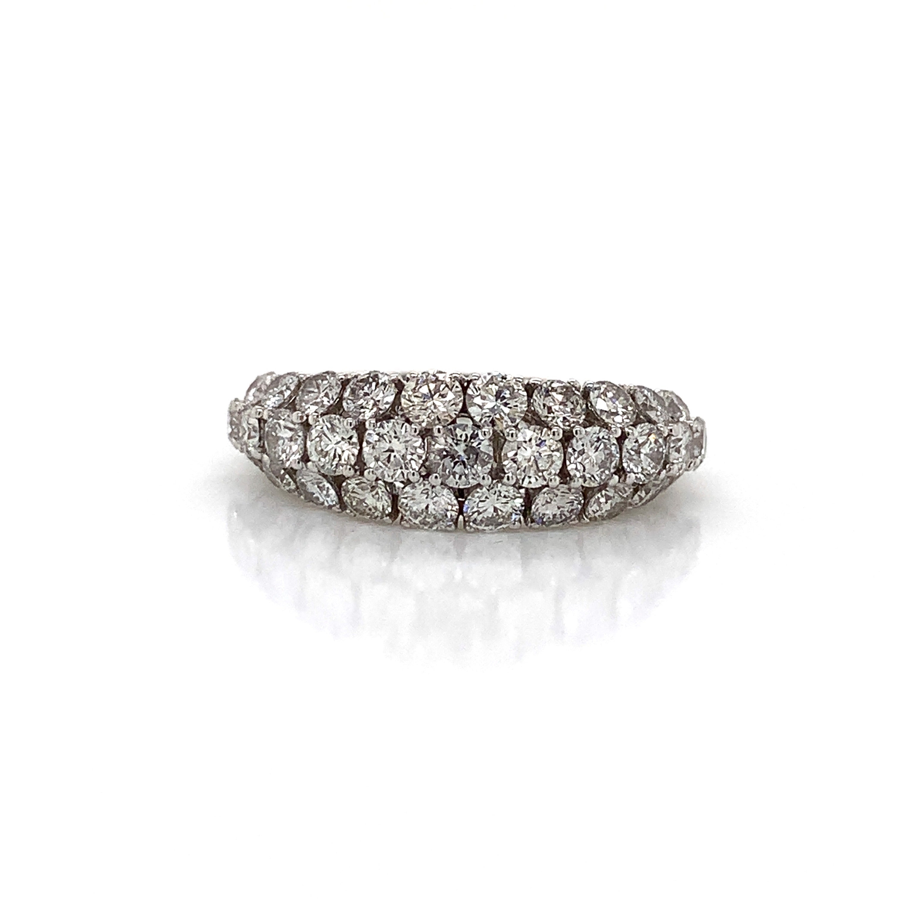 White Gold Ring with Diamond Only Stones