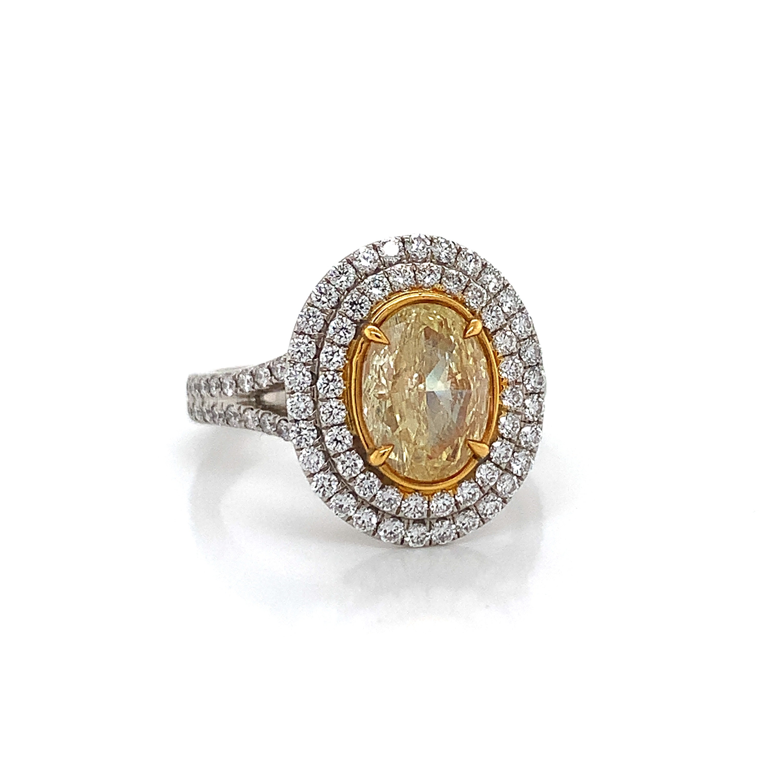 White Gold Ring with Diamond Only Stones
