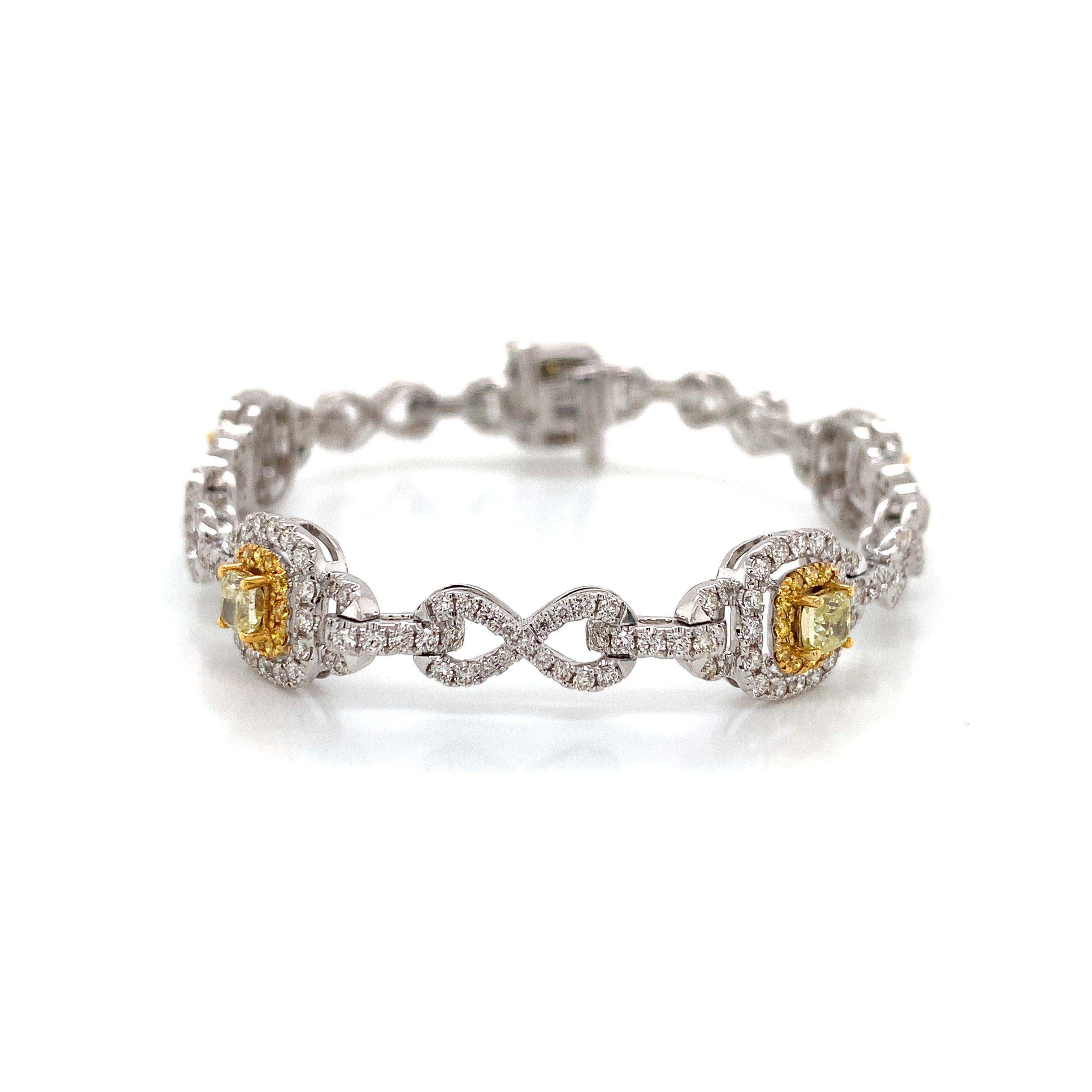 YELLOW DIAMOND CHAIN BRACELET