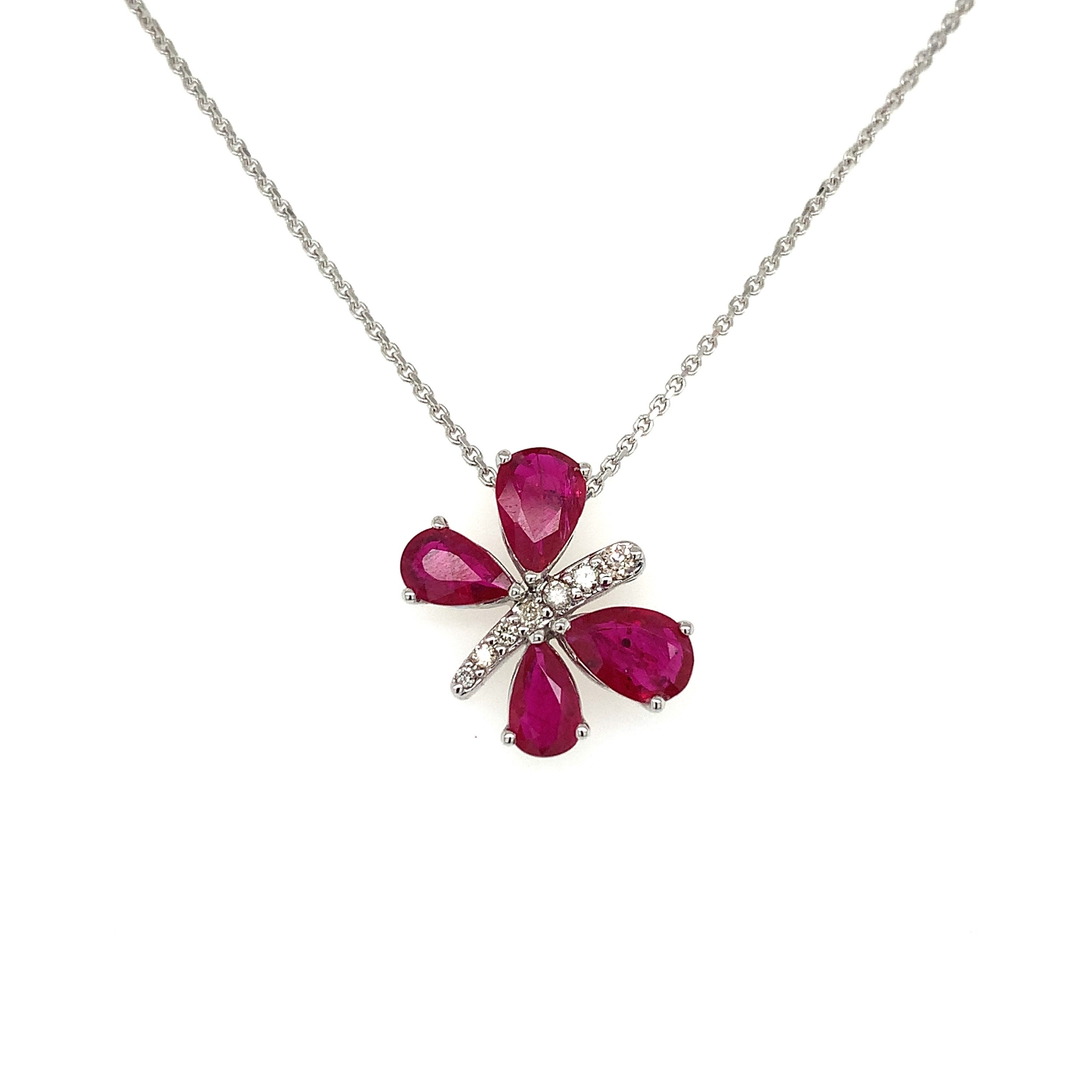 RUBY BUTTERFLY NECKLACE