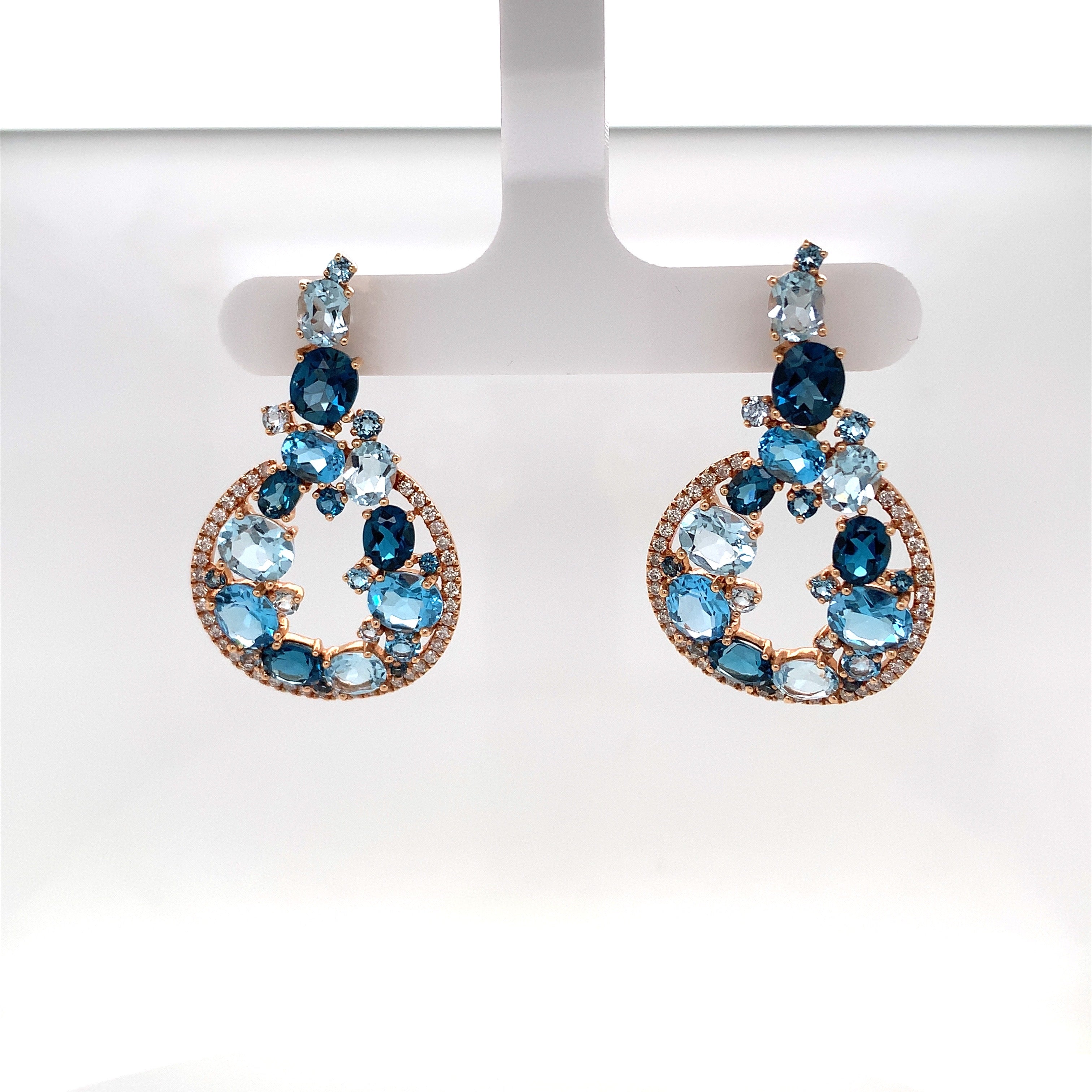 BLUE TOPAZ EARRINGS