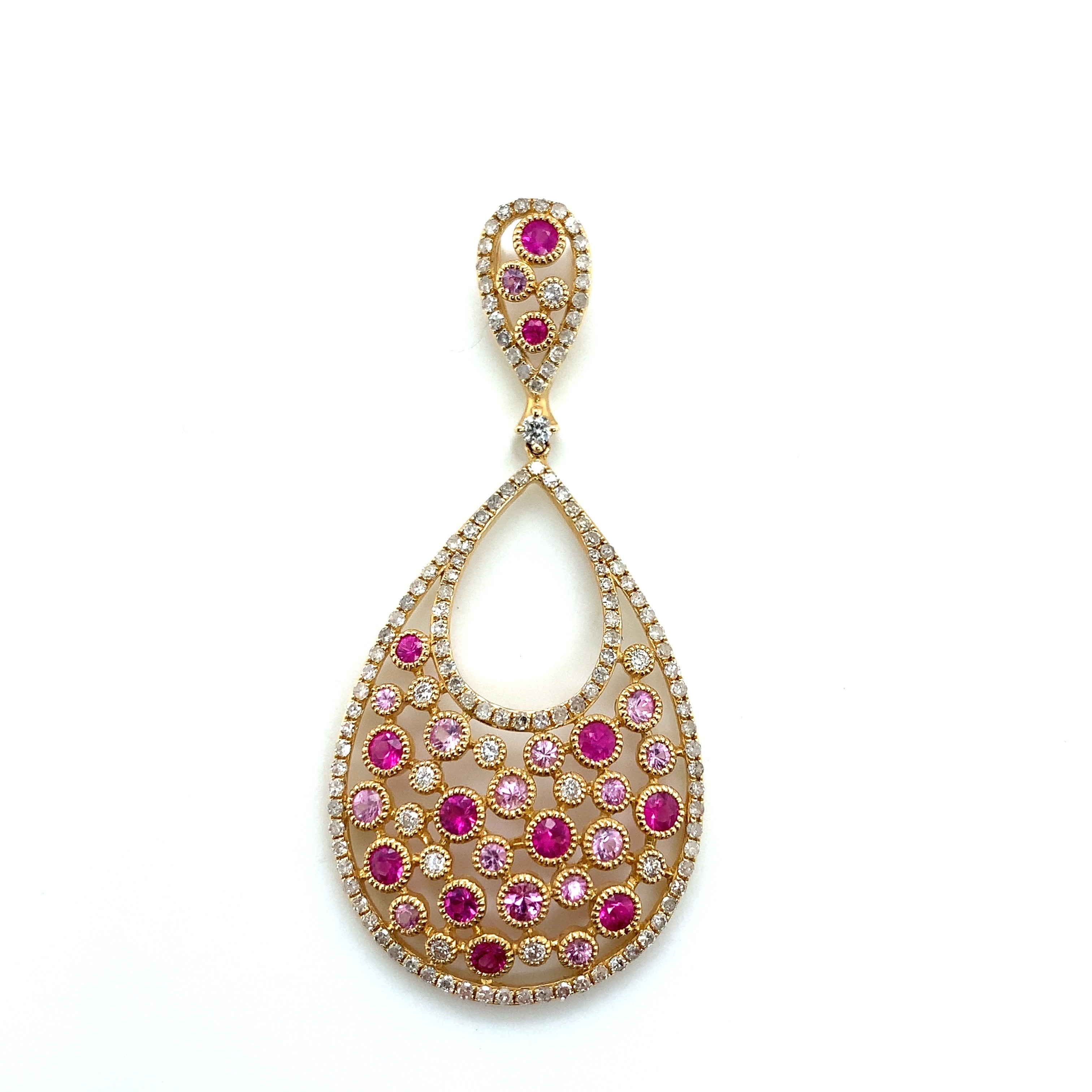 PINK SAPPHIRE DIAMOND PENDANT