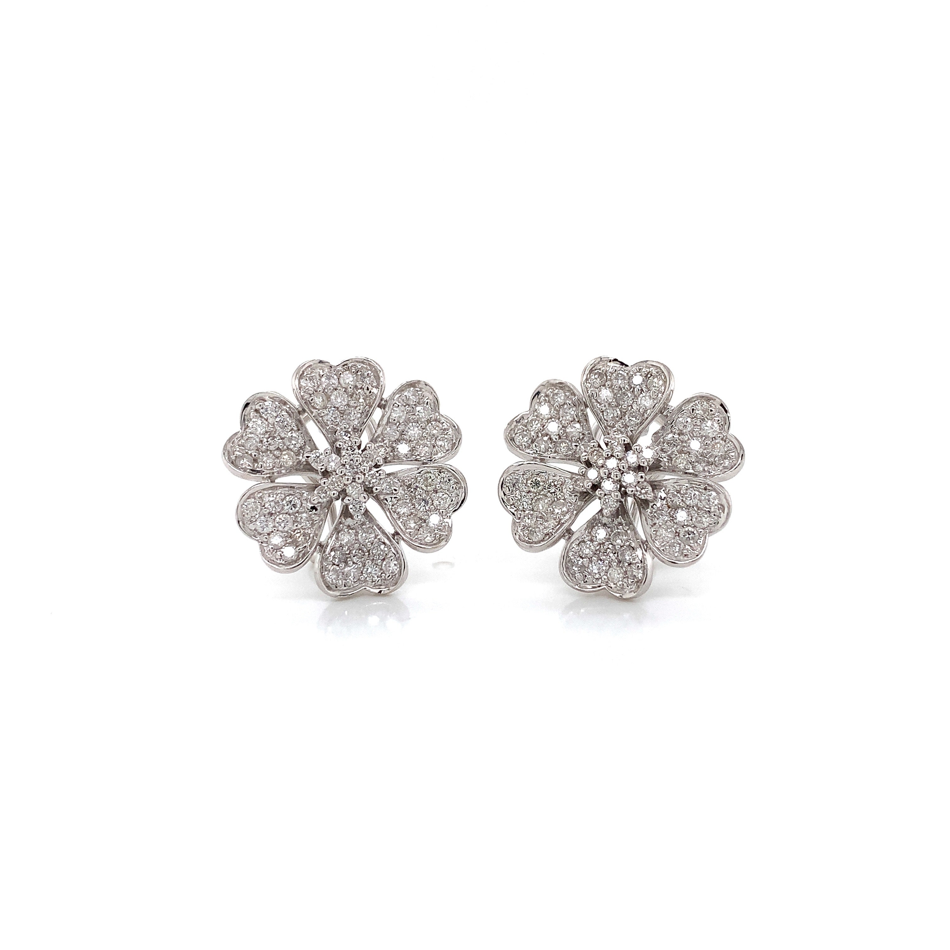 DIAMOND FLOWER EARRINGS