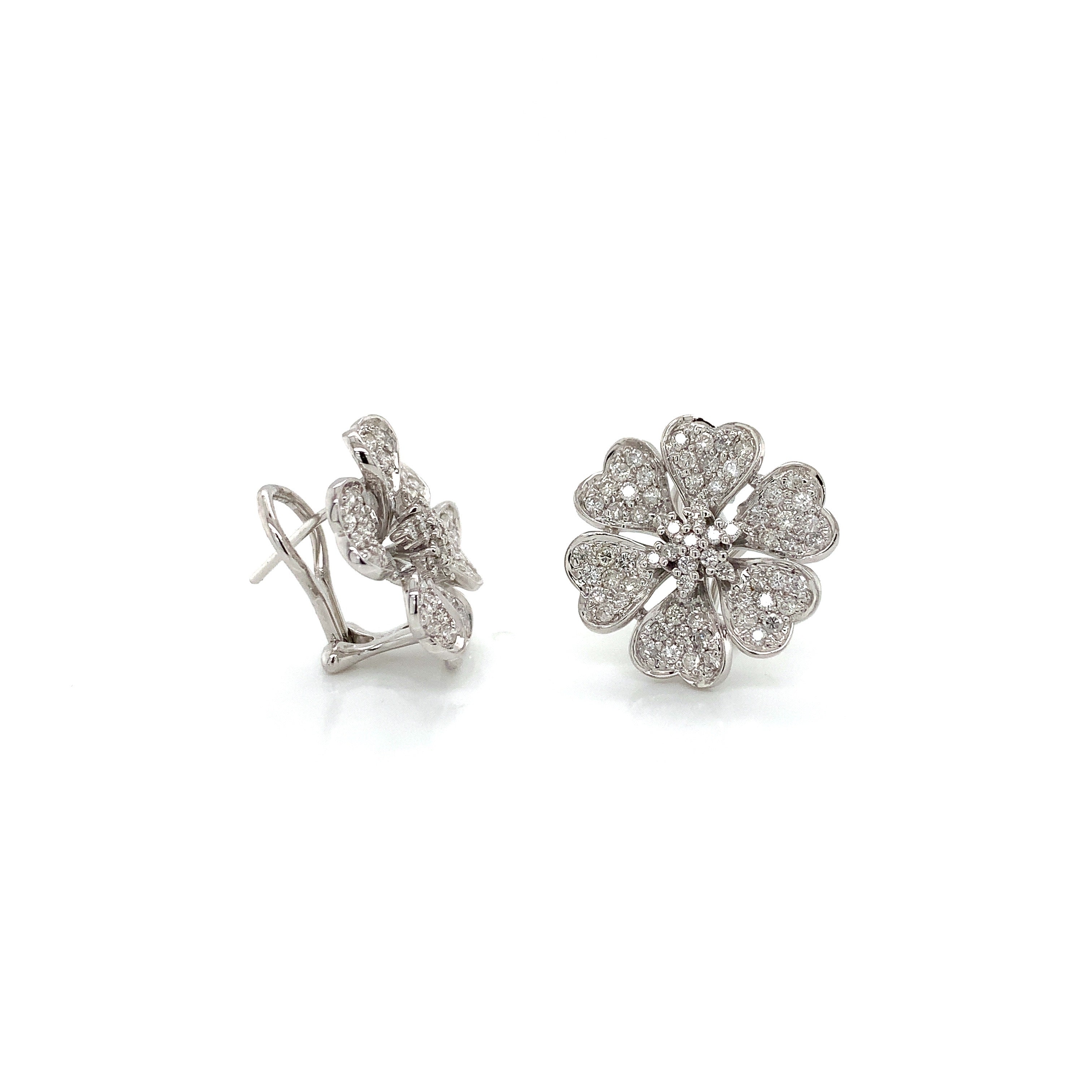 DIAMOND FLOWER EARRINGS