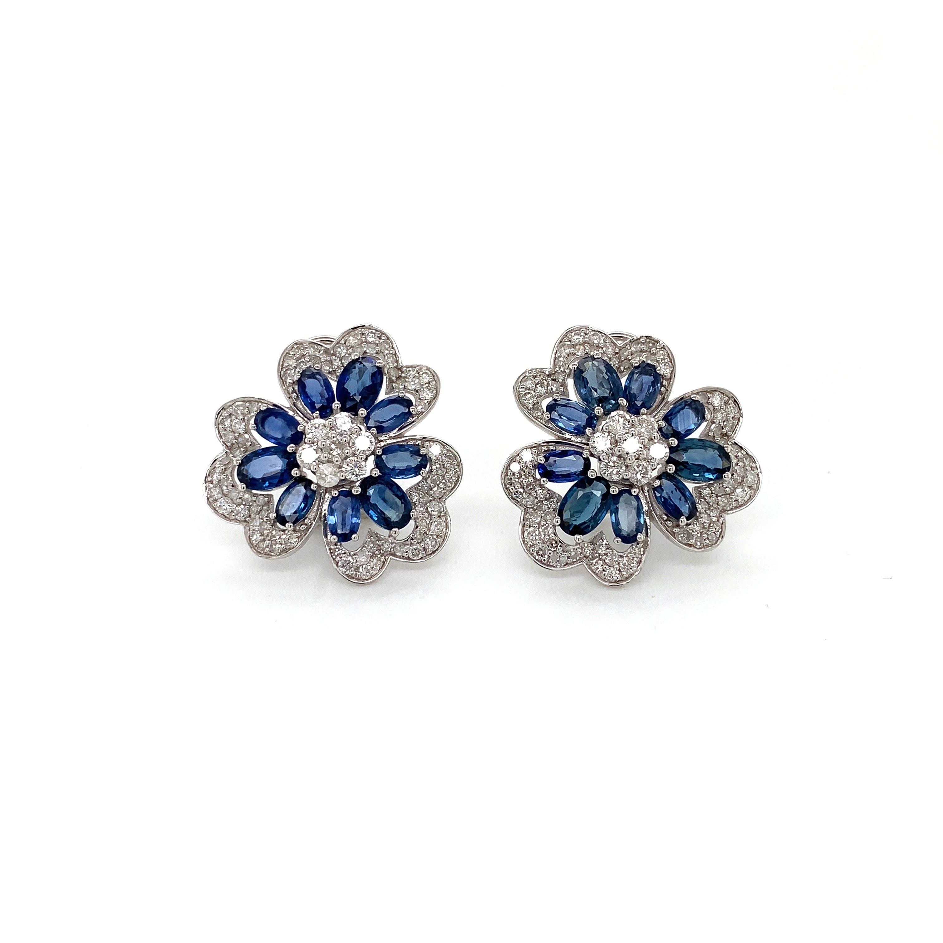 SAPPHIRE FLOWER EARRINGS
