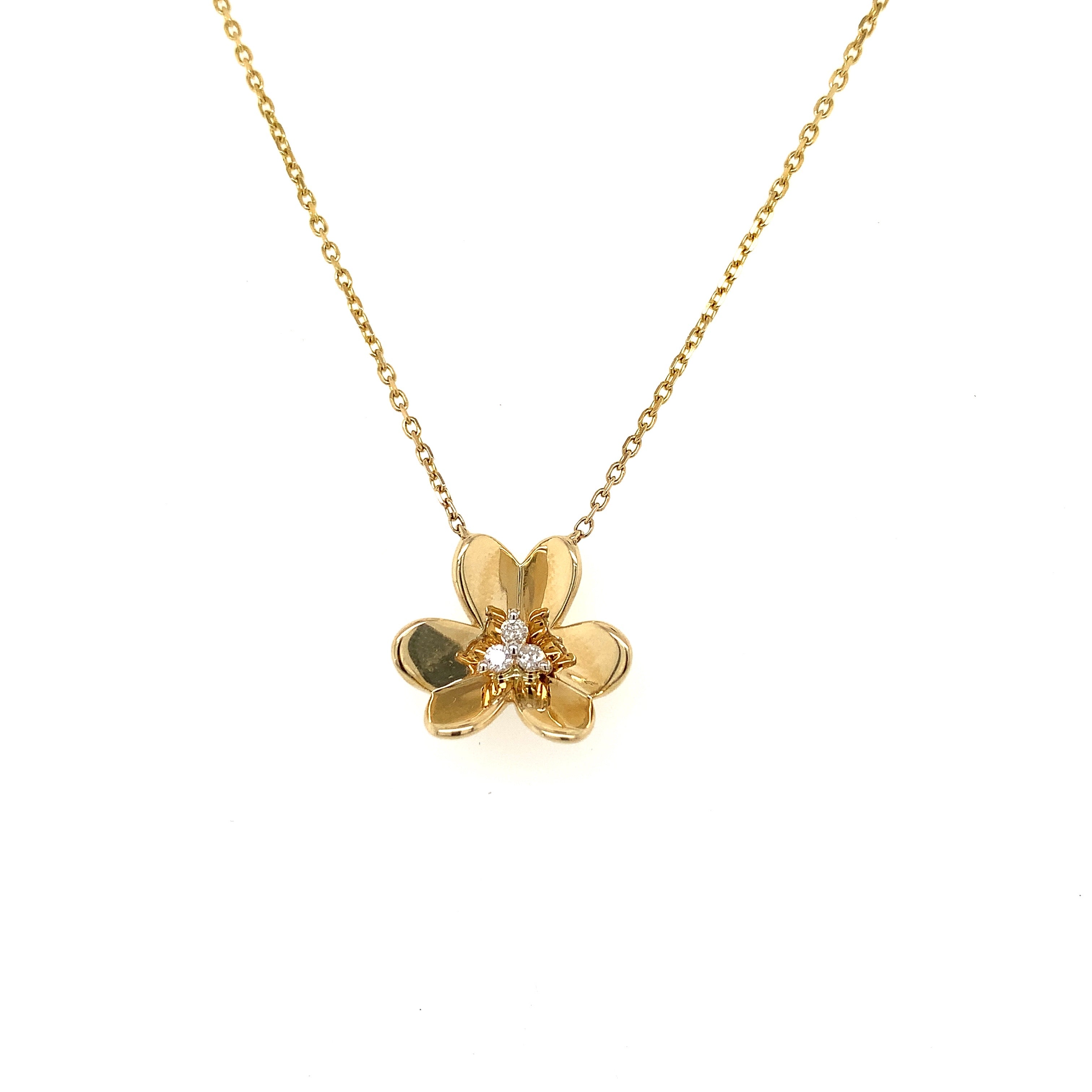DIAMOND FLOWER NECKLACE