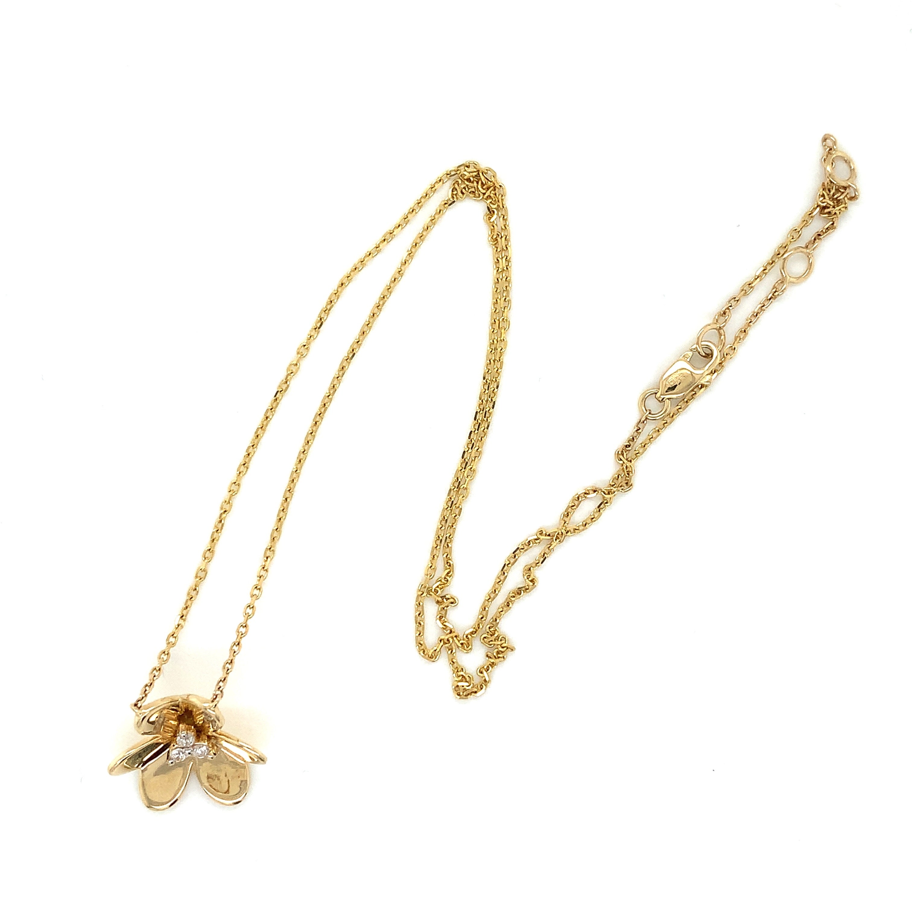 DIAMOND FLOWER NECKLACE