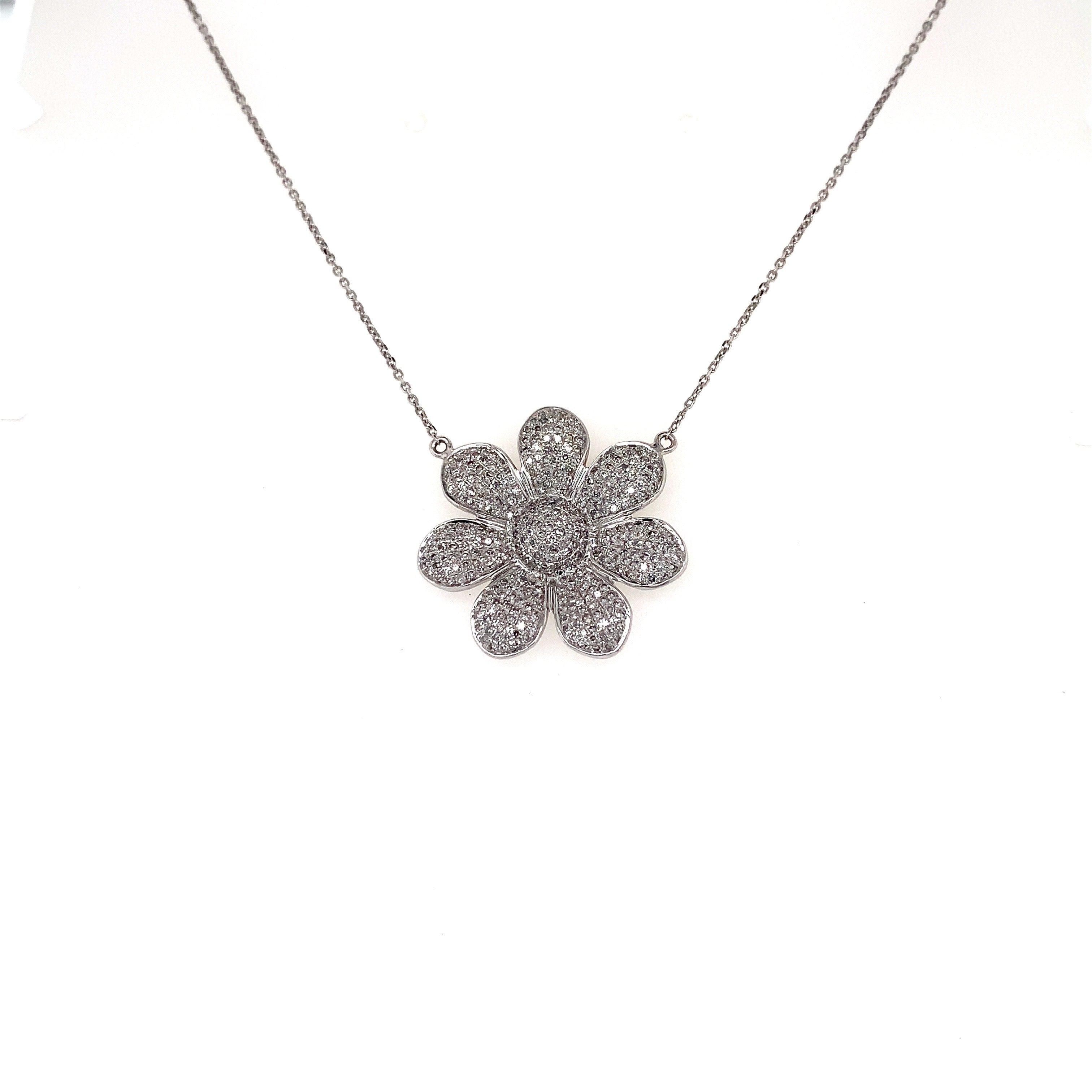 DIAMOND FLOWER NECKLACE