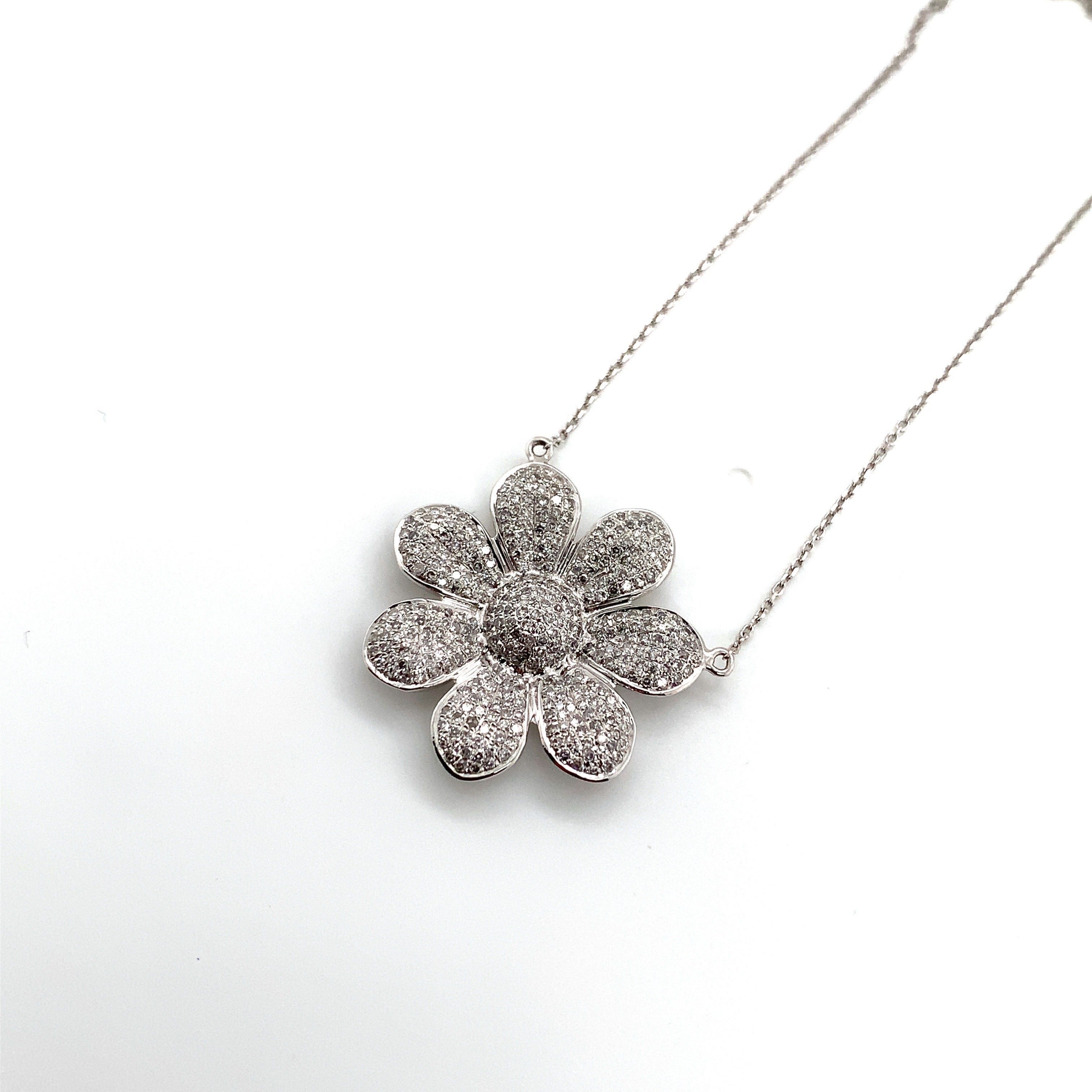 DIAMOND FLOWER NECKLACE